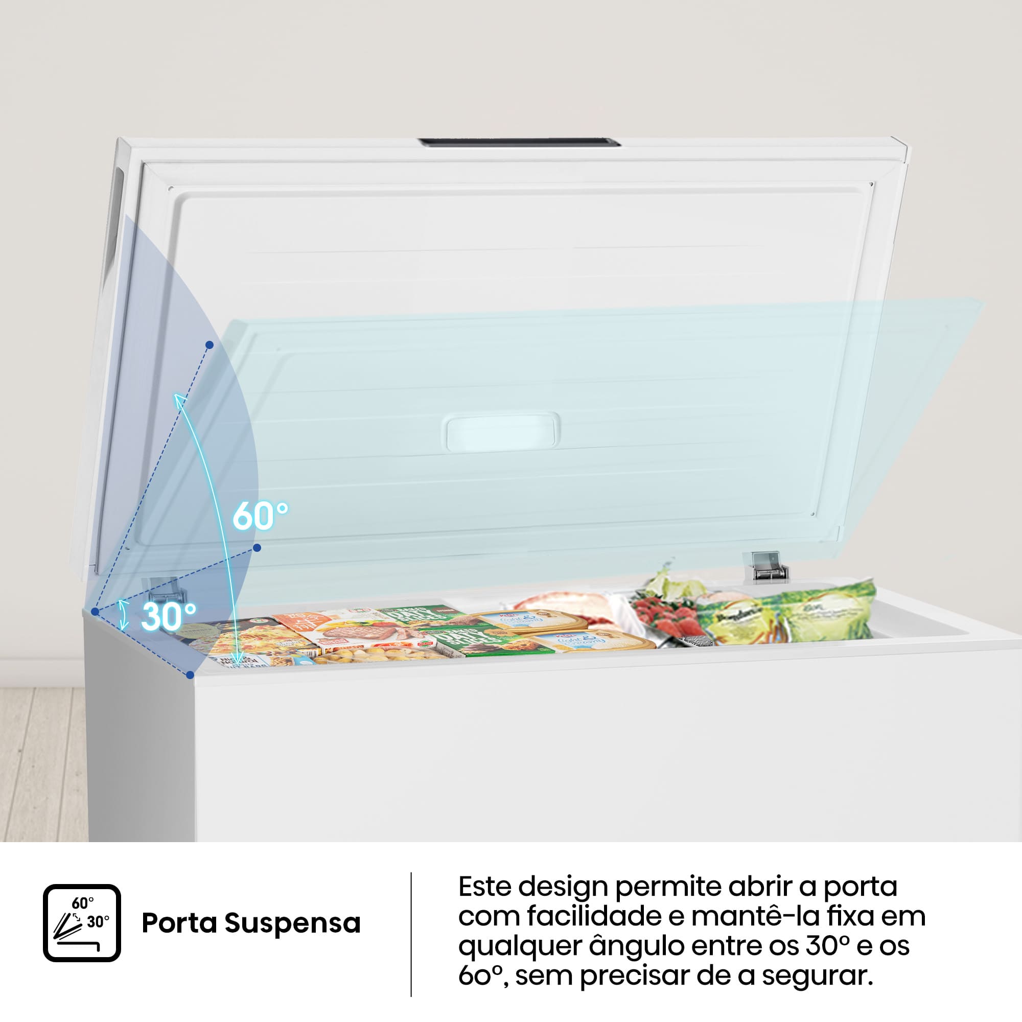 Hisense - FT386D4AWLYE – Arca Horizontal, Classe E, 297L