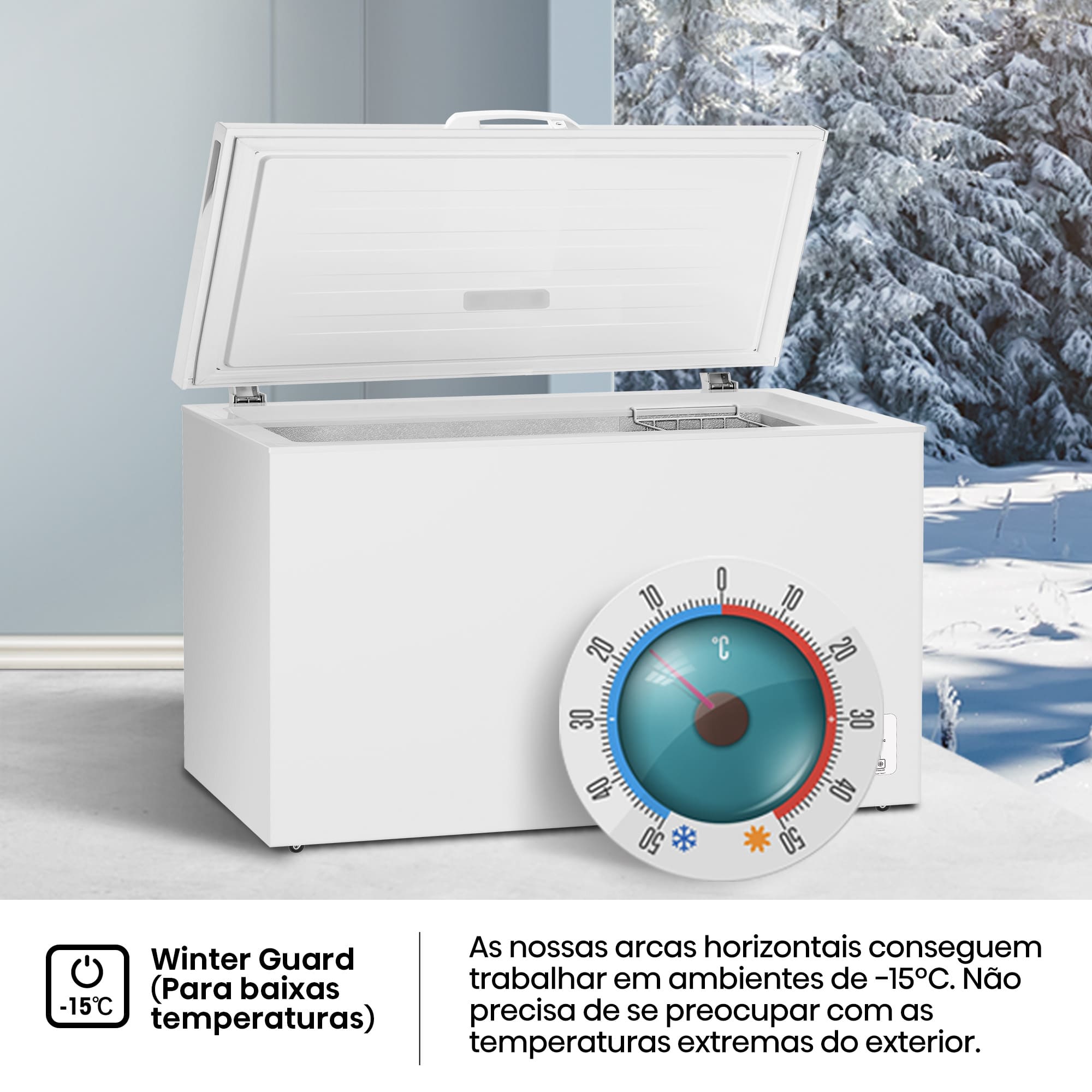 Hisense - FT546D4AWLYE – Arca Horizontal, Classe E, 420L