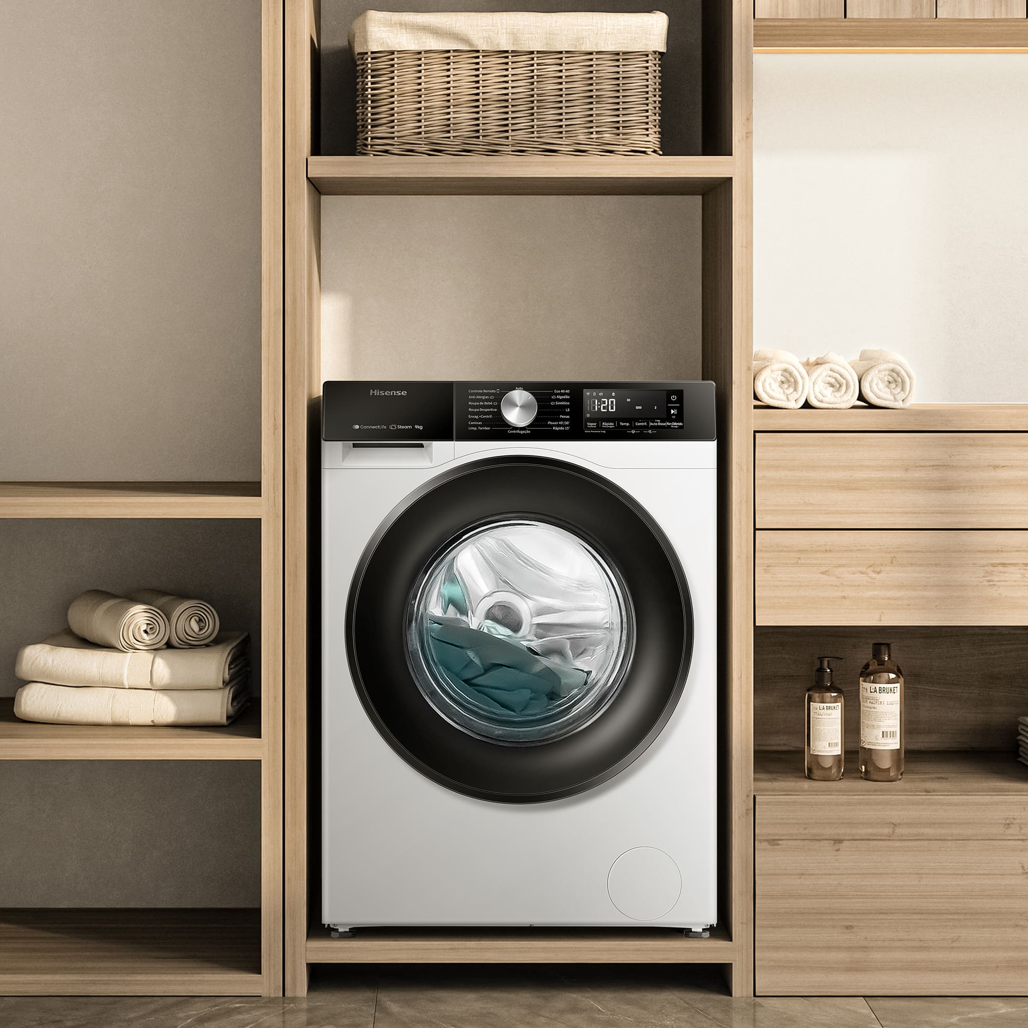 Hisense - WF3S9045BW3 – Máquina de Lavar Roupa Serie 3S, 9Kg, Classe A -30%