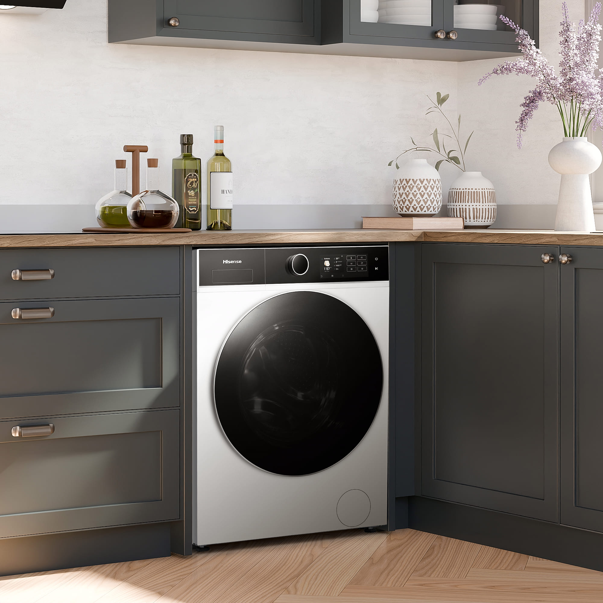 Hisense - WF5I8043BWF – Máquina de Lavar Roupa Serie 5i, 8Kg, Classe A