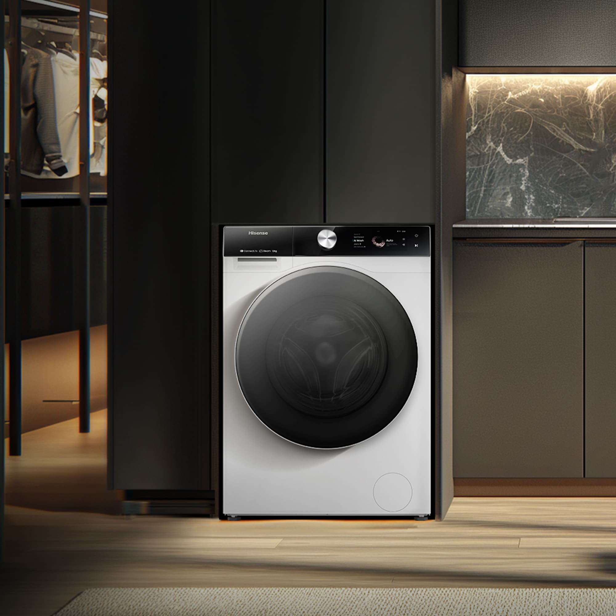Hisense - WF7S1247BW – Máquina de Lavar Roupa Serie 7S, 12Kg, Classe A
