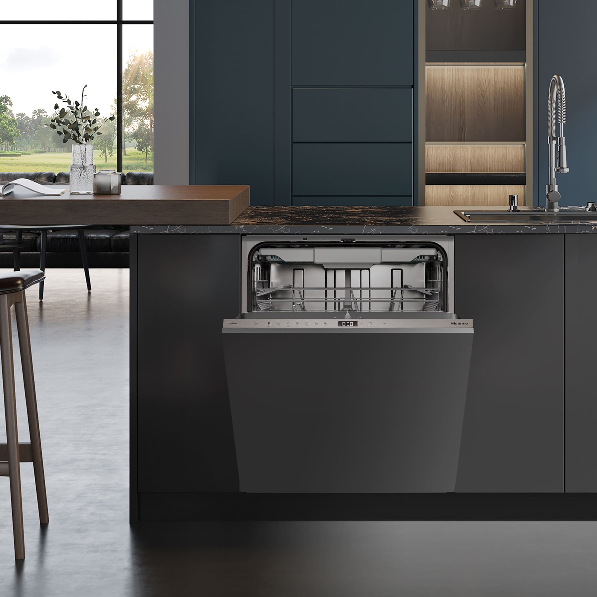 Hisense - HV16D5 – Máquina de Lavar Loiça de Encastre 16 conjuntos, Classe D