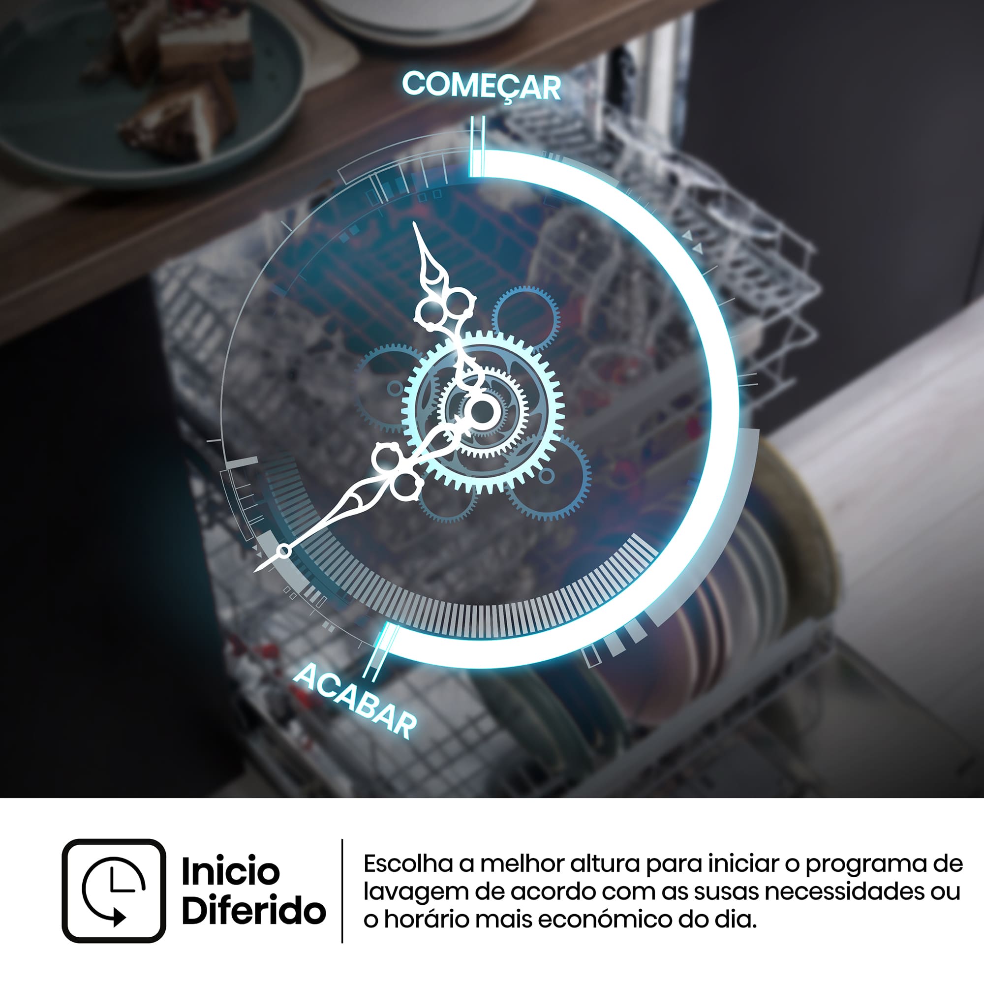 Hisense - HV16D5 – Máquina de Lavar Loiça de Encastre 16 conjuntos, Classe D