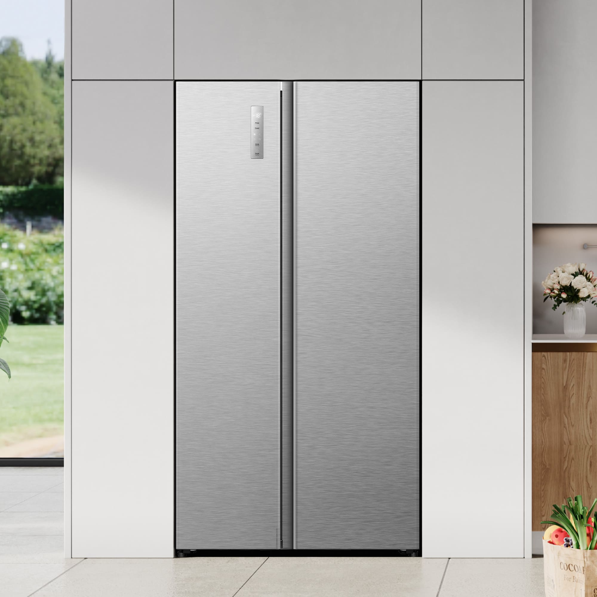 Hisense - RS3P538NAIE – Frigorífico Americano Side By Side Kitchen Fit, Classe E, 527L