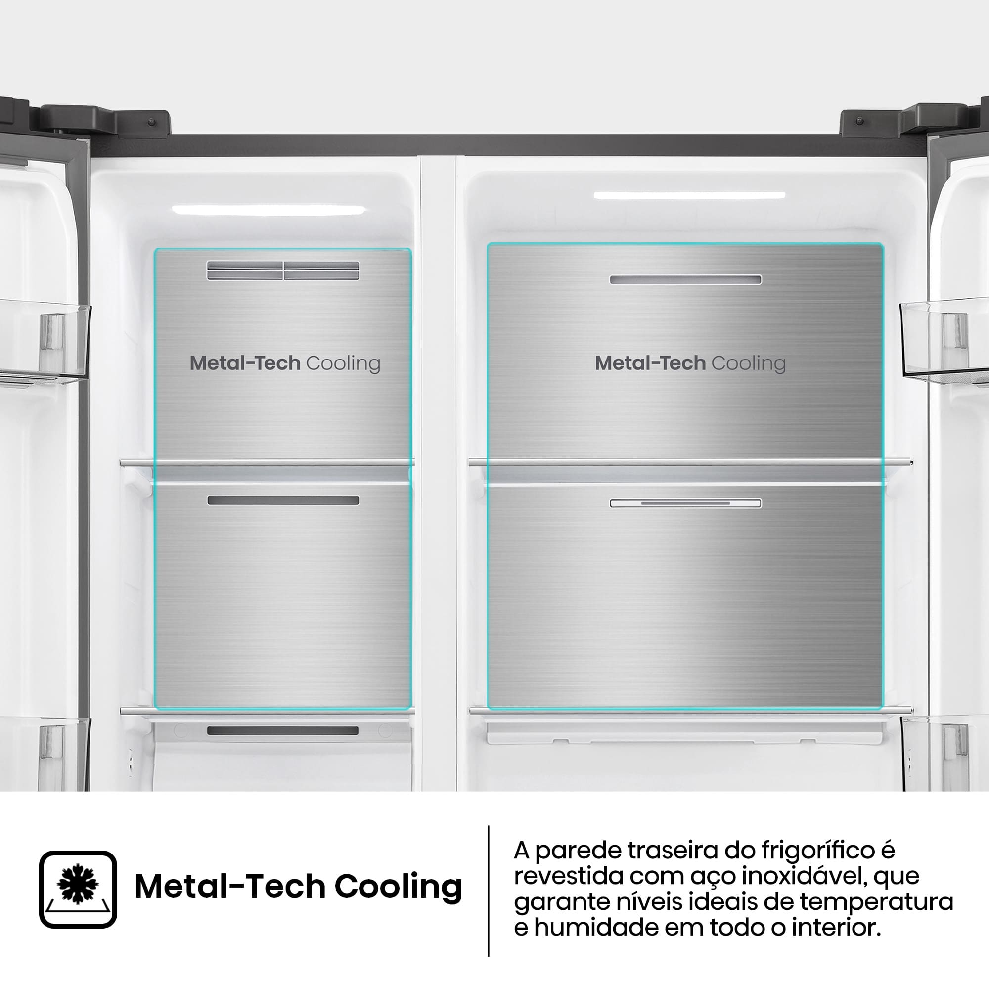 Hisense - RS3P538NAIE – Frigorífico Americano Side By Side Kitchen Fit, Classe E, 527L
