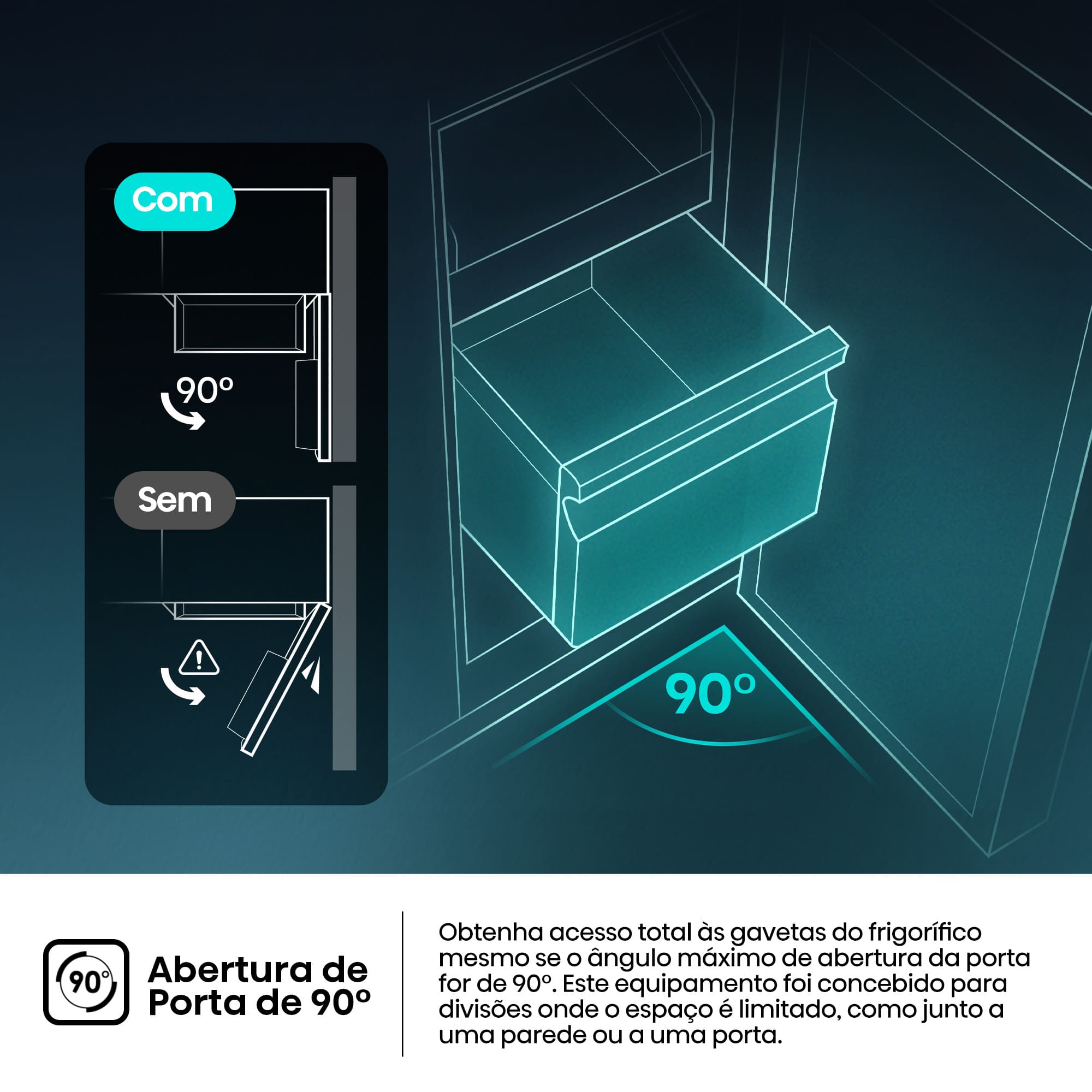 Hisense - RS3P538NAIE – Frigorífico Americano Side By Side Kitchen Fit, Classe E, 527L