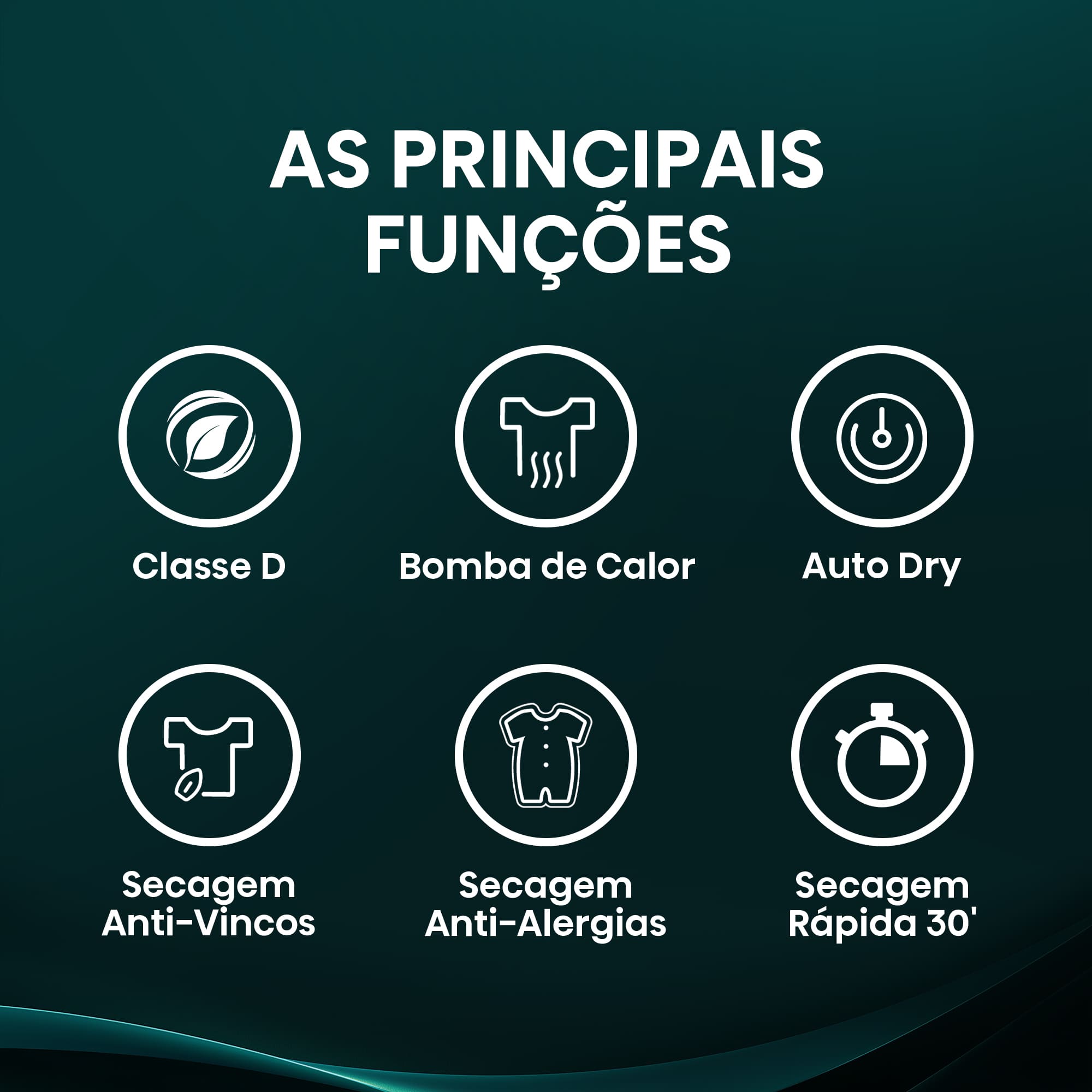 Hisense - DHQE800BW2 – Máquina de Secar Roupa Serie QE, 8Kg, Classe D