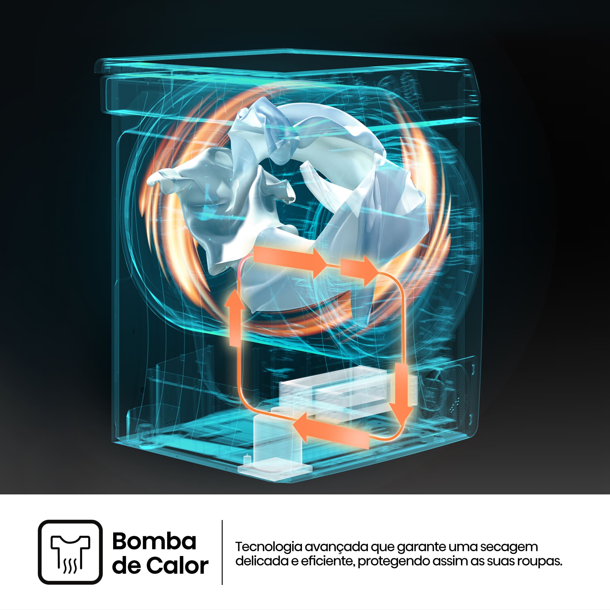 Hisense - DHQE800BW2 – Máquina de Secar Roupa Serie QE, 8Kg, Classe D