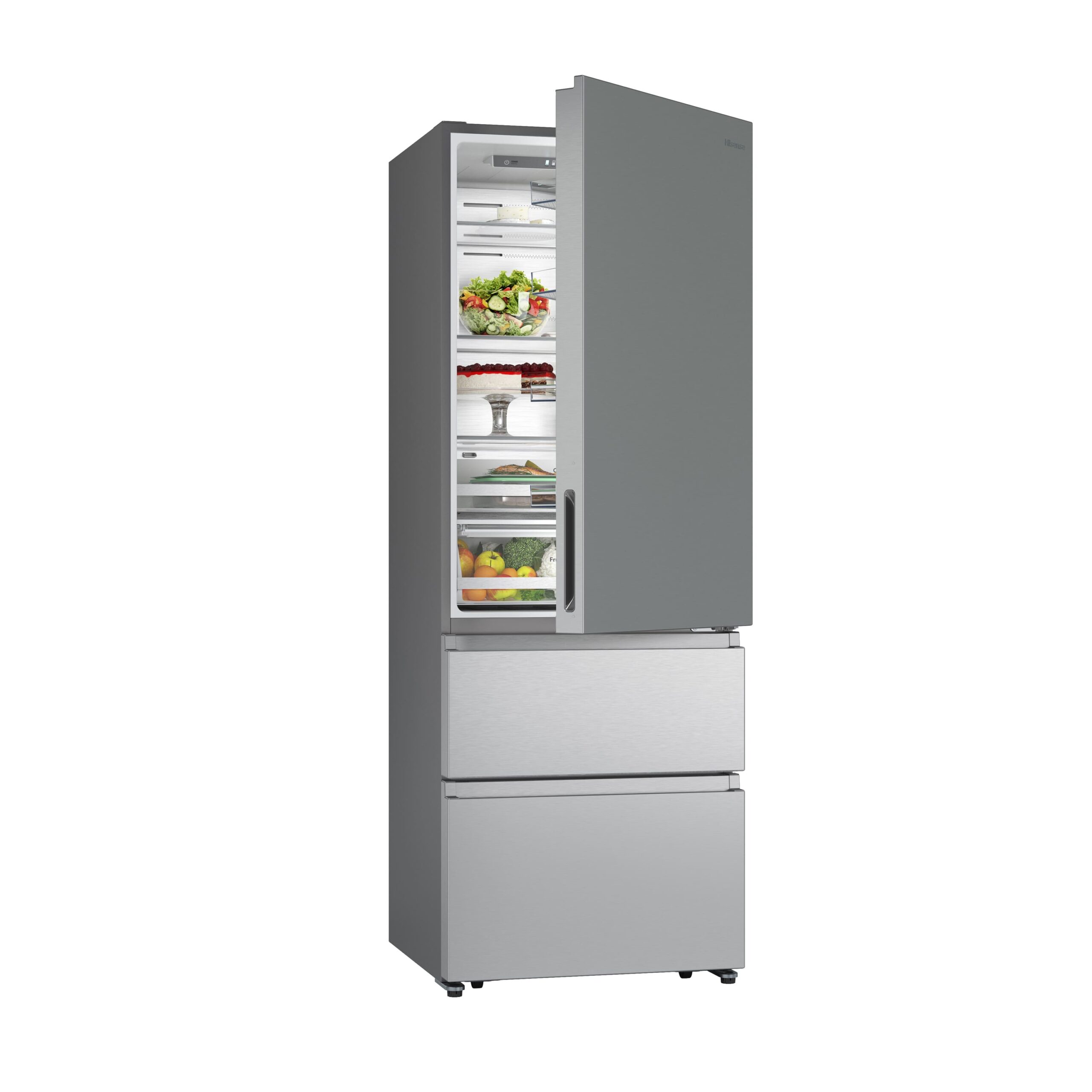 Hisense - RT641N4AIE – Combinado 3 Portas, Classe E, 493L