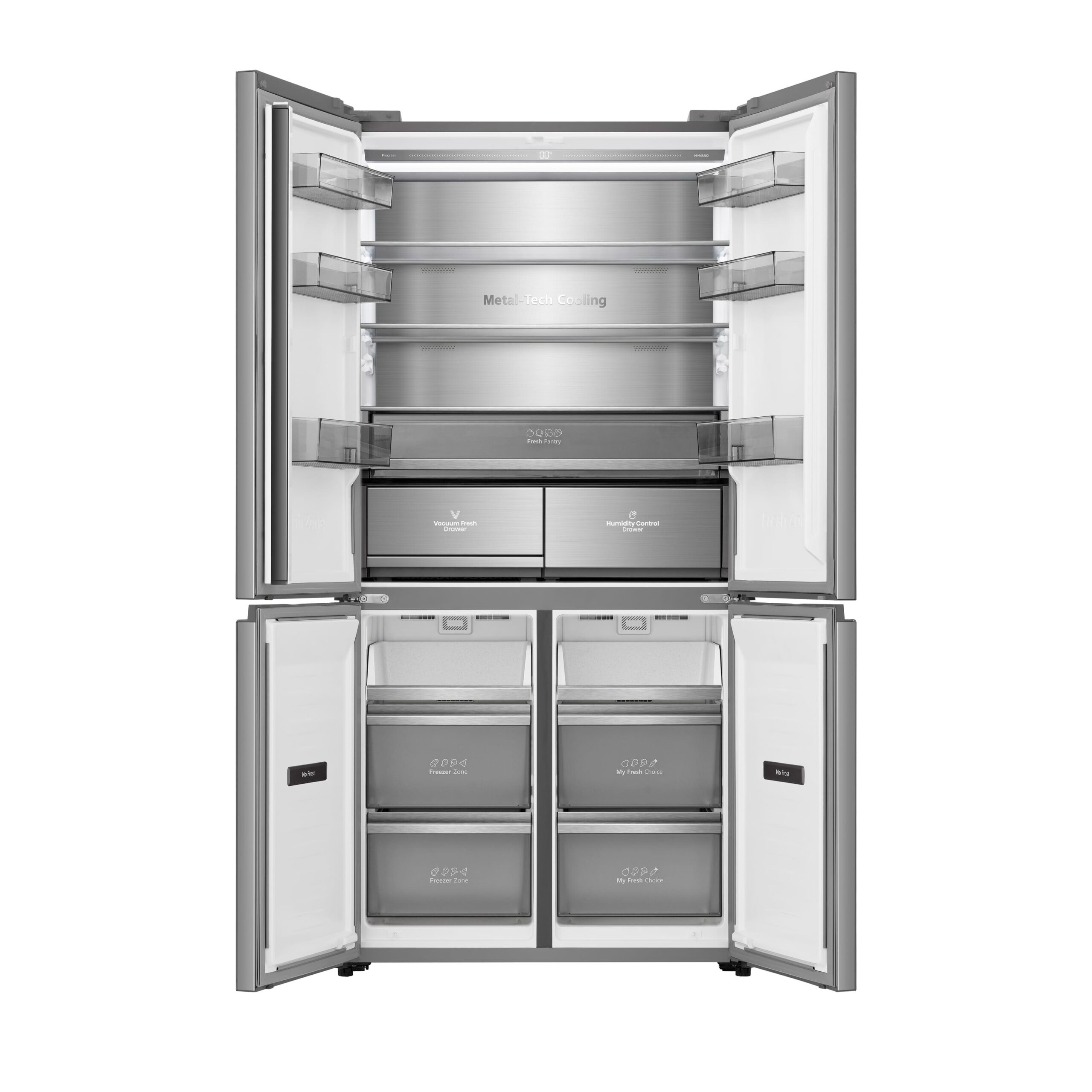 Hisense - RQ5P605NSVE – Frigorífico Americano Cross Door Kitchen Fit, Classe E, 591L