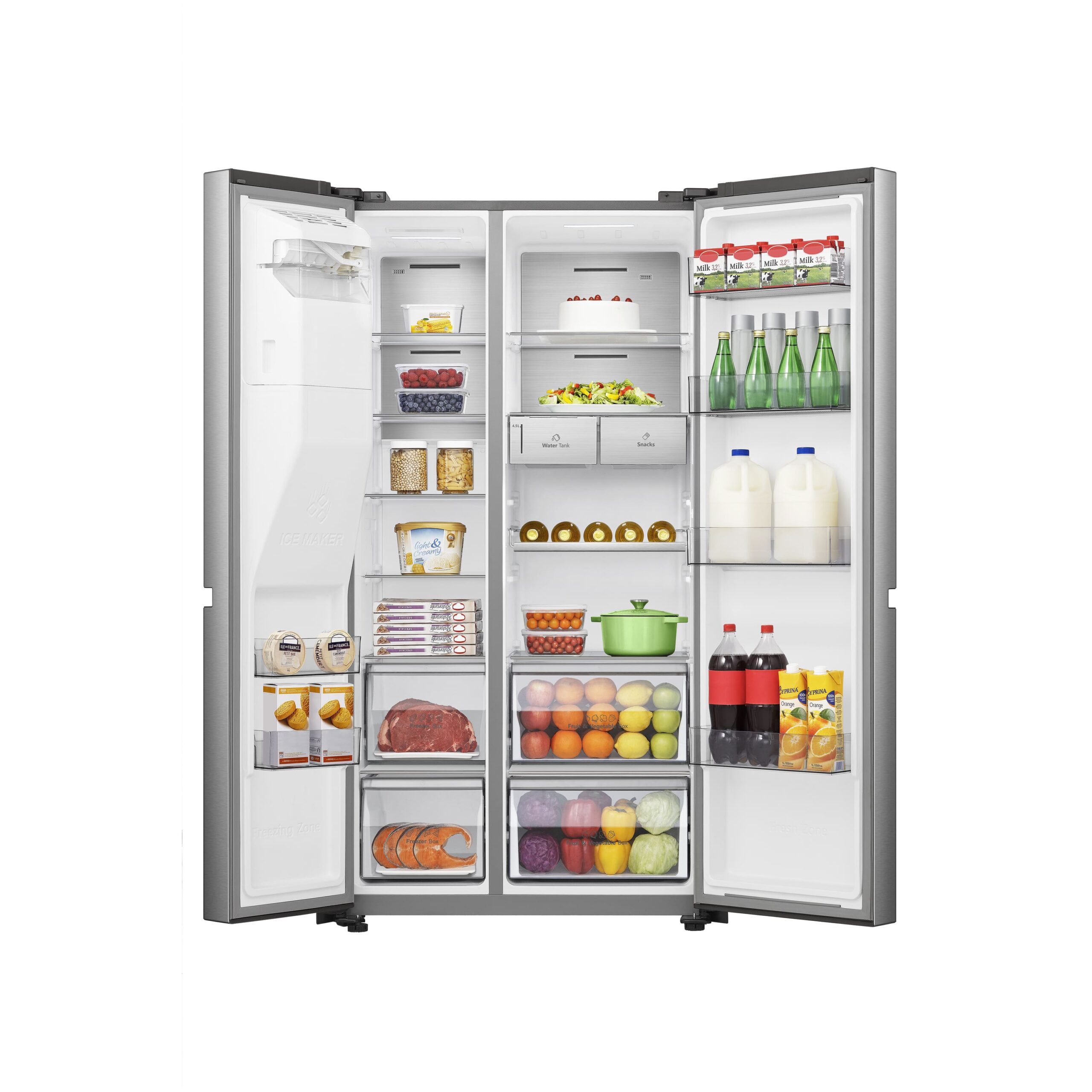 Hisense - RS818N4TIC – Frigorífico Americano Side By Side, Classe E, 632L