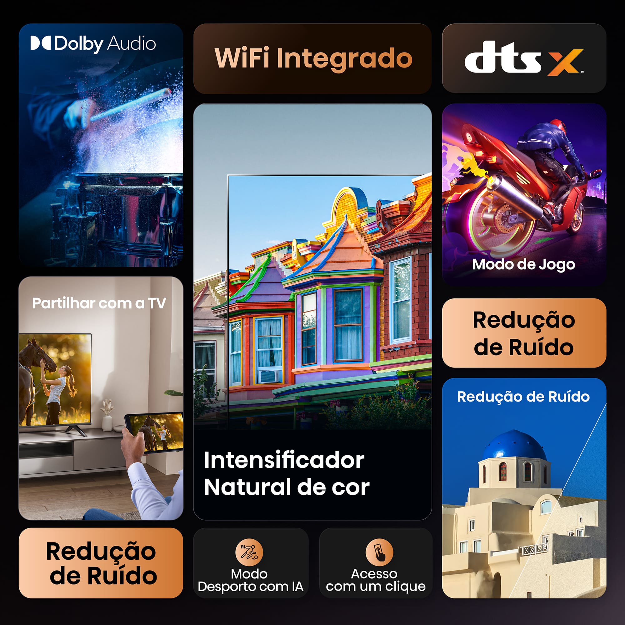 Hisense - 40A4Q: Smart TV FHD 40 polegadas, TV com Modo Jogo e som Dolby MS12
