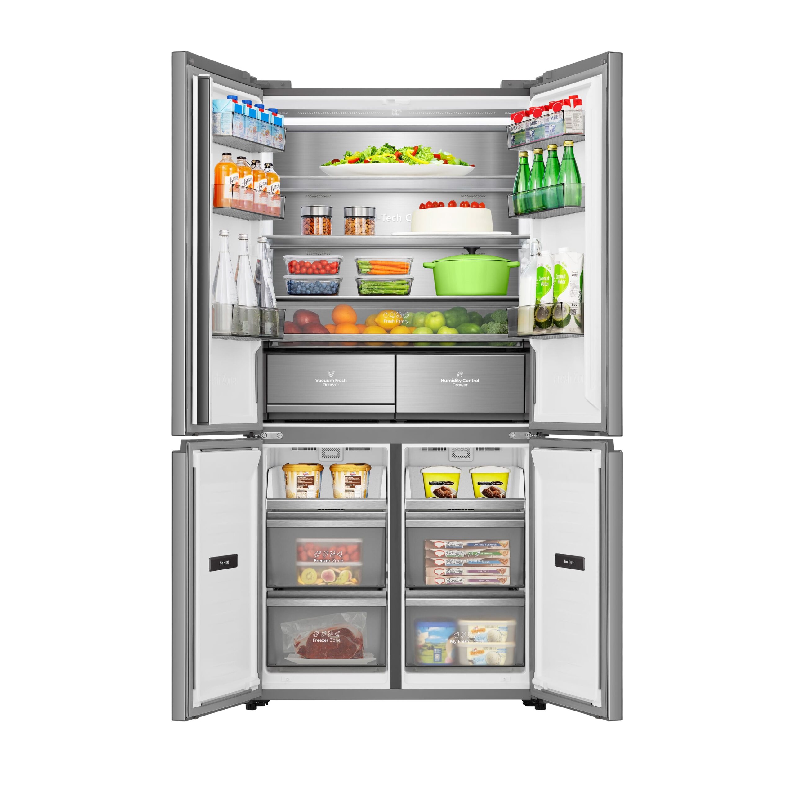 Hisense - RQ5P605NSVE – Frigorífico Americano Cross Door Kitchen Fit, Classe E, 591L