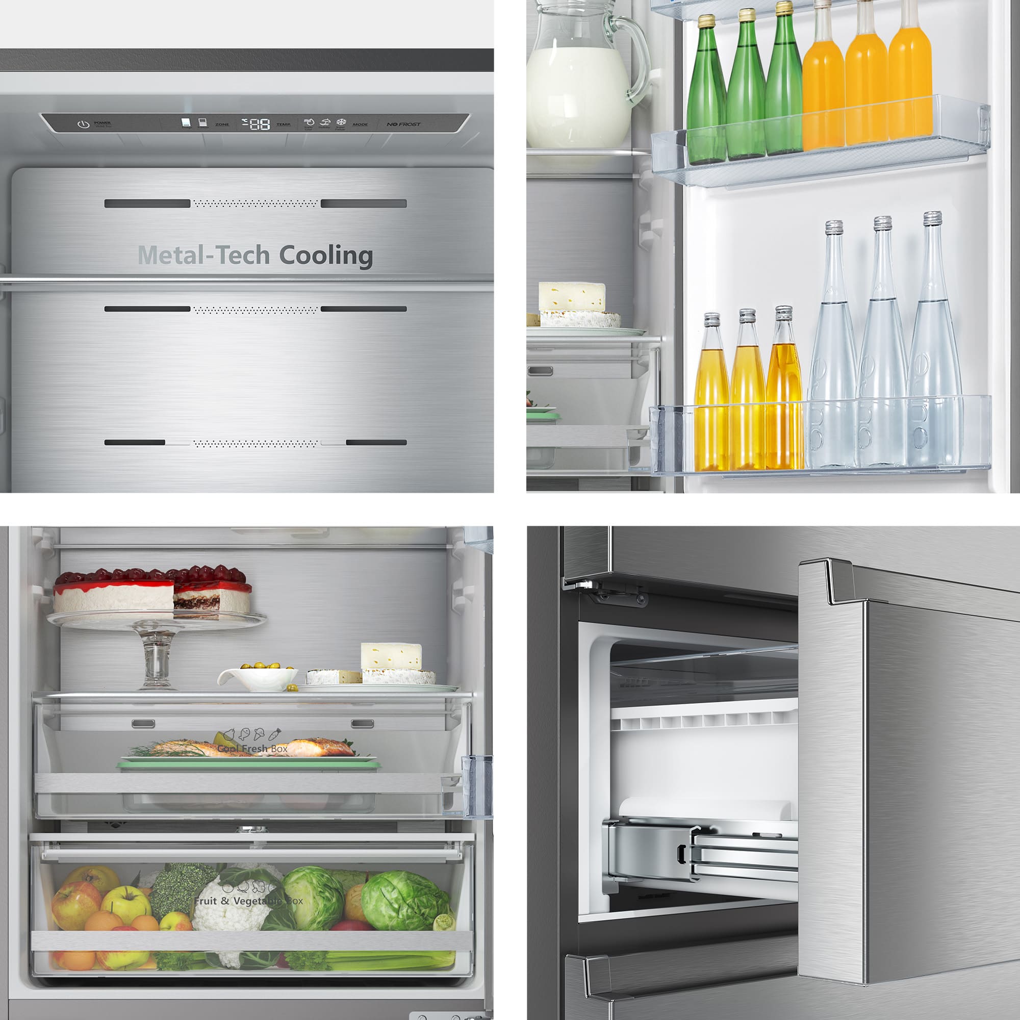 Hisense - RT641N4AIE – Combinado 3 Portas, Classe E, 493L