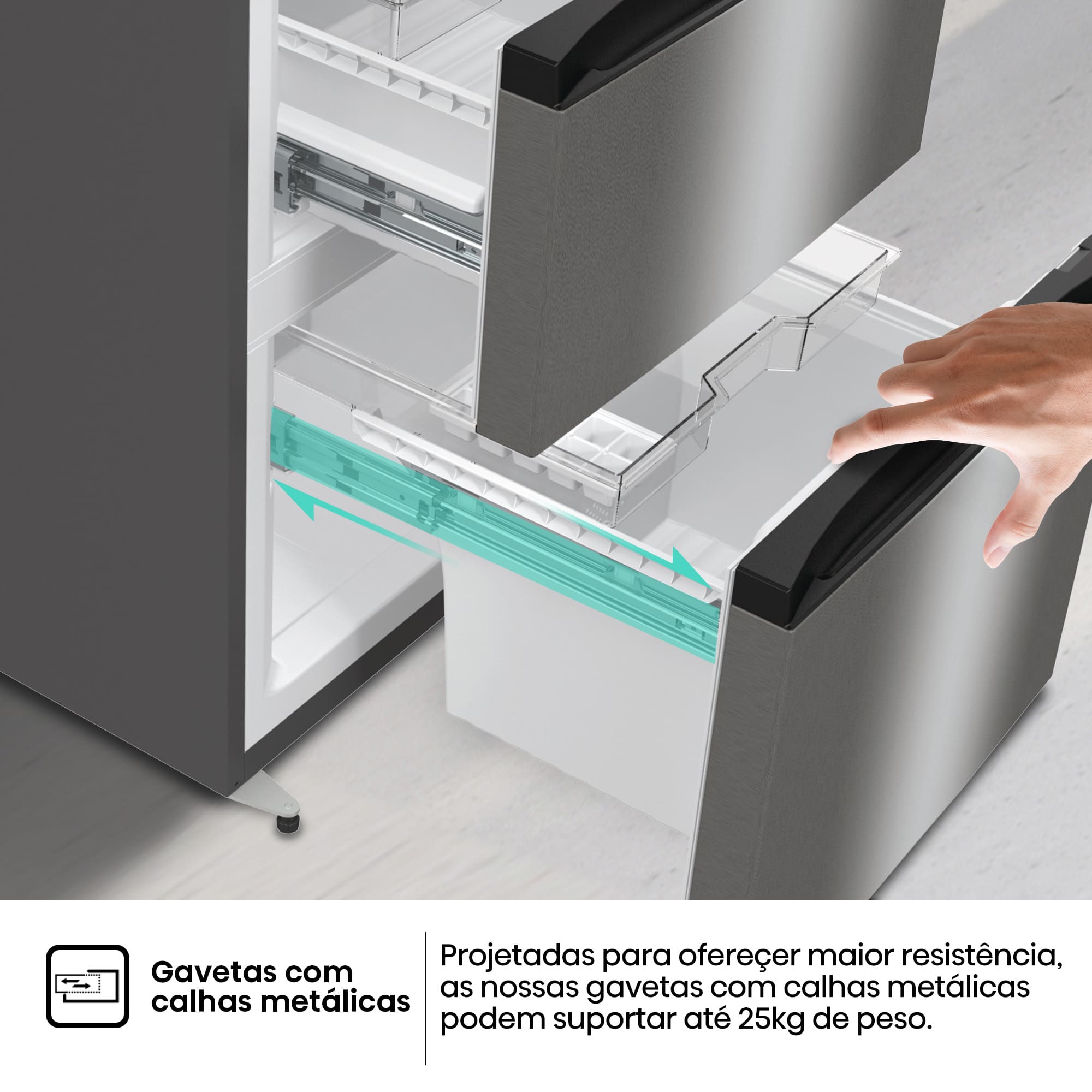 Hisense - RT641N4AIE – Combinado 3 Portas, Classe E, 493L