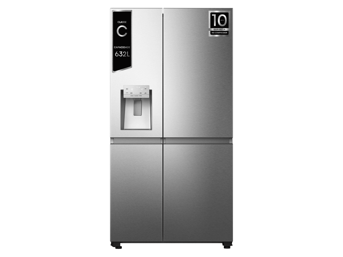 Hisense - RS818N4TIC – Frigorífico Americano Side By Side, Classe E, 632L, , 
