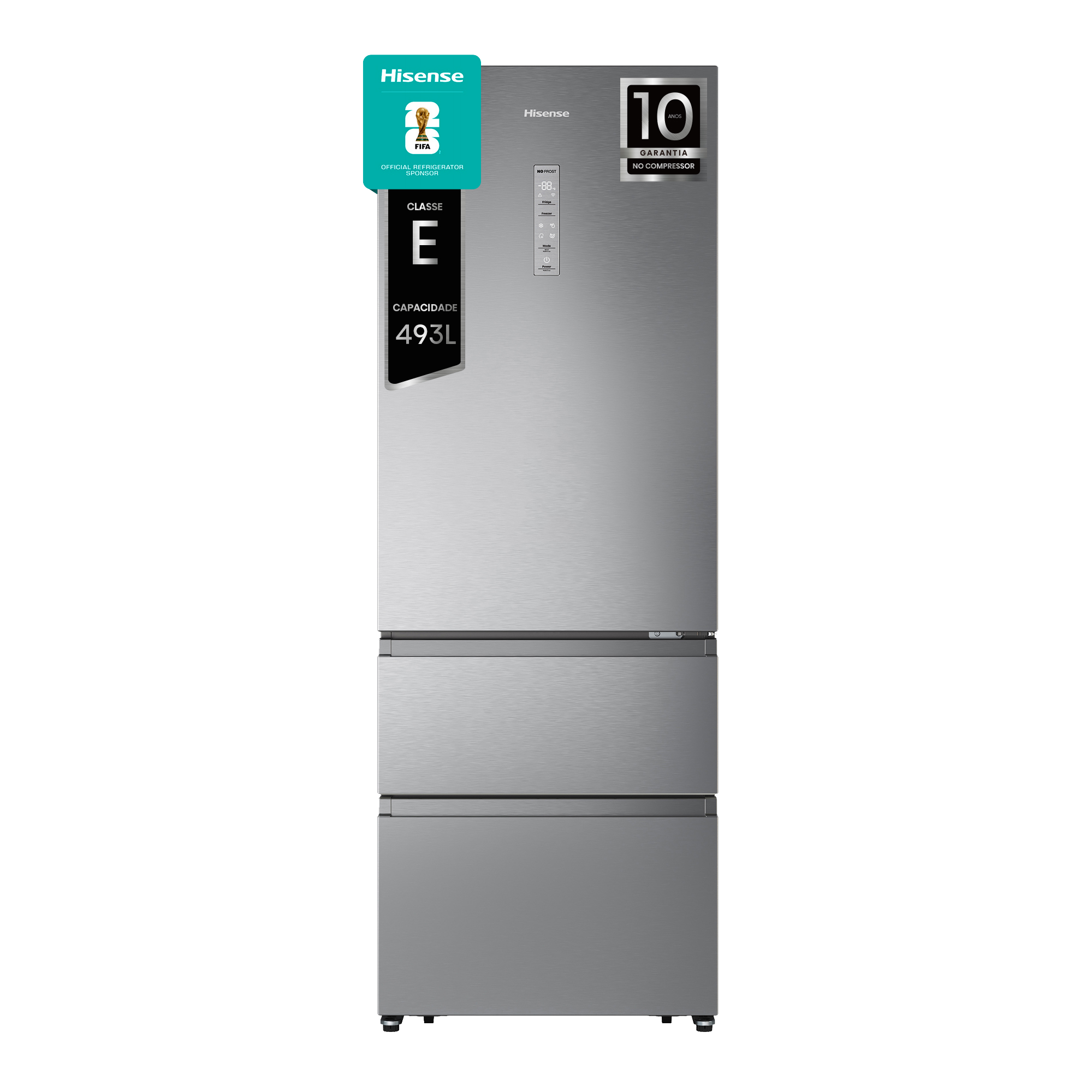 RT641N4AIE - Combinado 3 Portas, Classe E, 493L