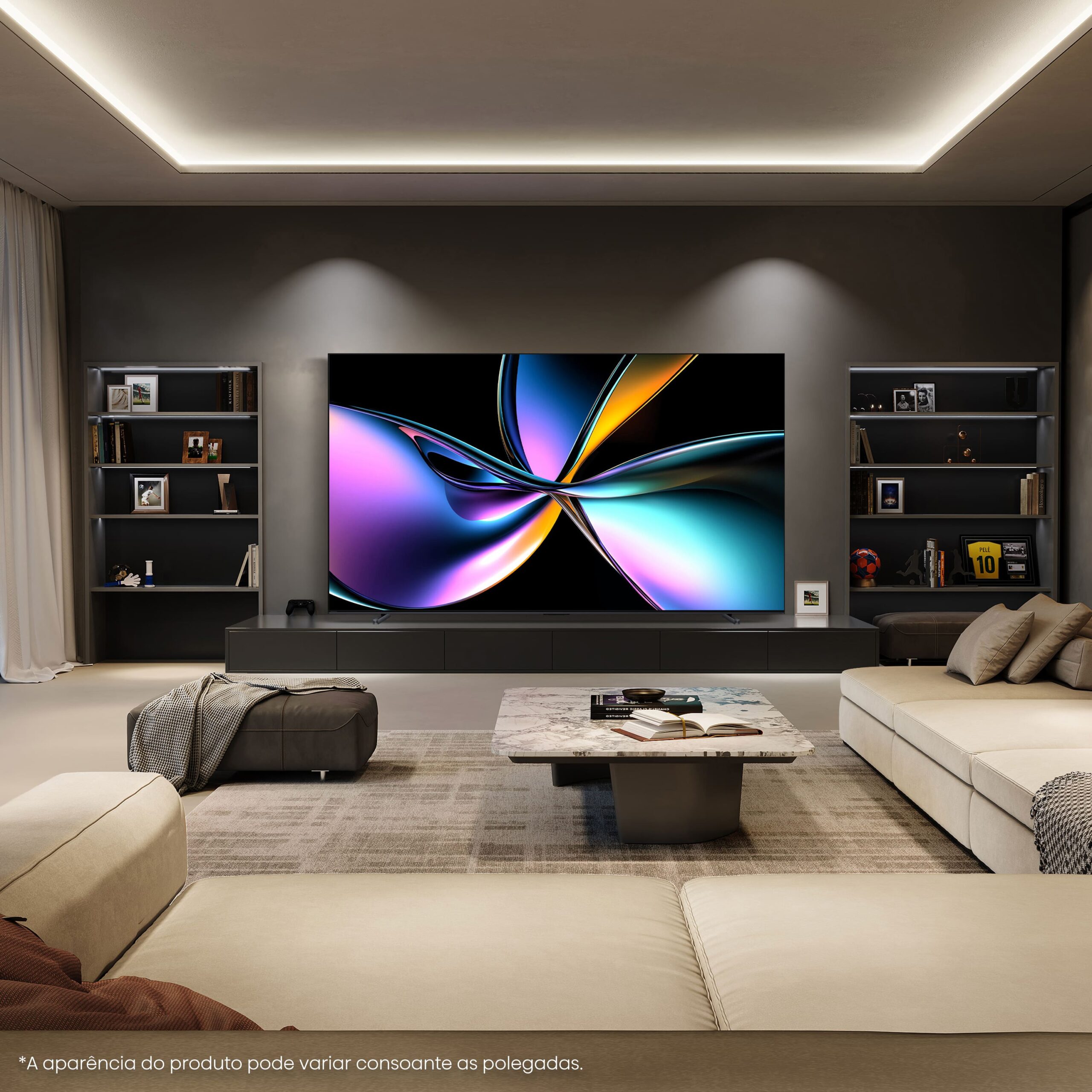 Hisense - Série U7Q Pro Mini-Led TV 100U7Q Pro Smart TV 100 Polegadas, com Quantum Dot Colour
