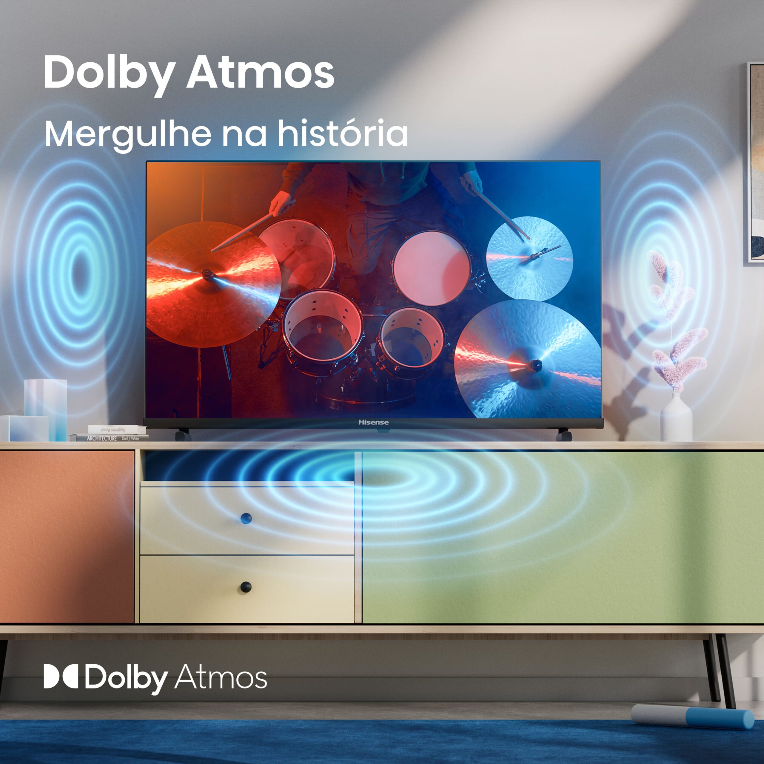 Hisense - Série A5Q QLED TV 32A5Q Smart TV 32 Polegadas TV com Dolby Atmos