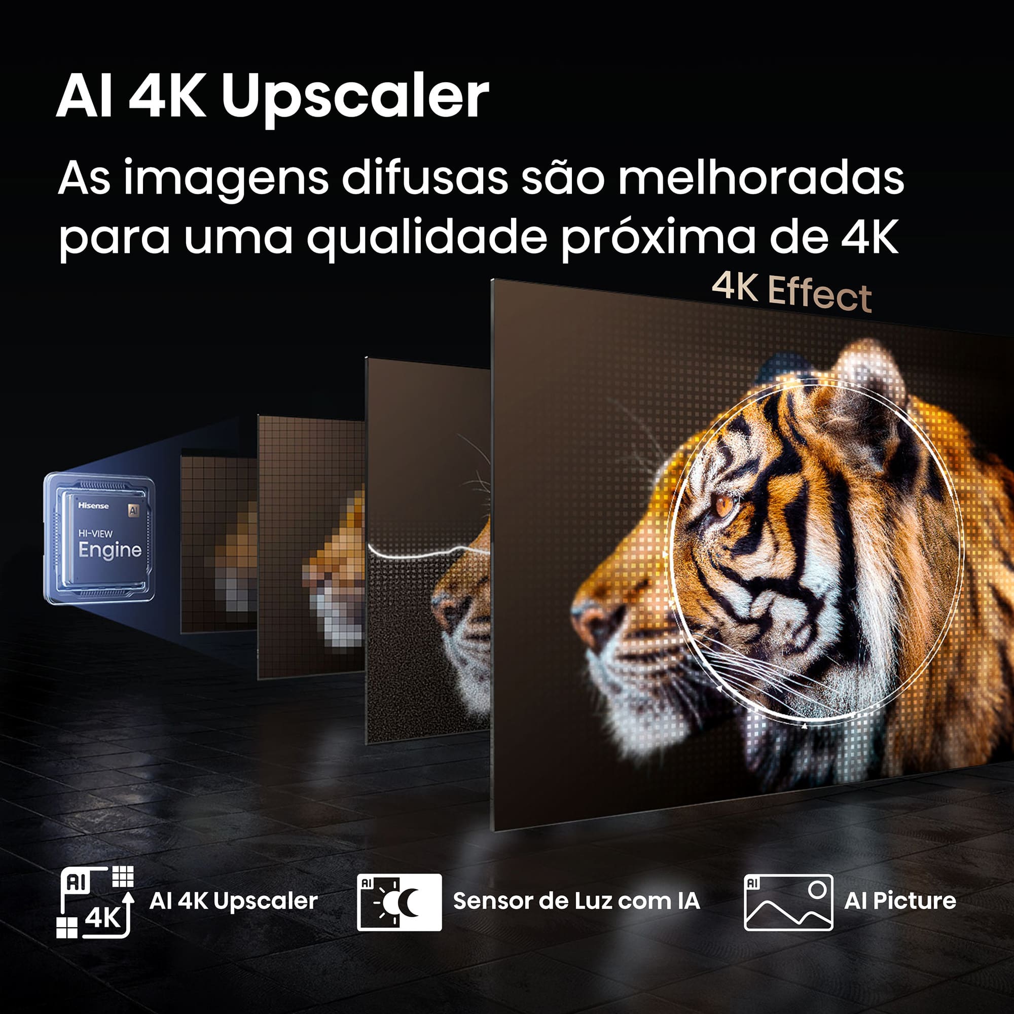 Hisense - Série E7Q PRO QLED TV 55E7Q PRO Gaming TV 55 Polegadas com modo jogo 144Hz