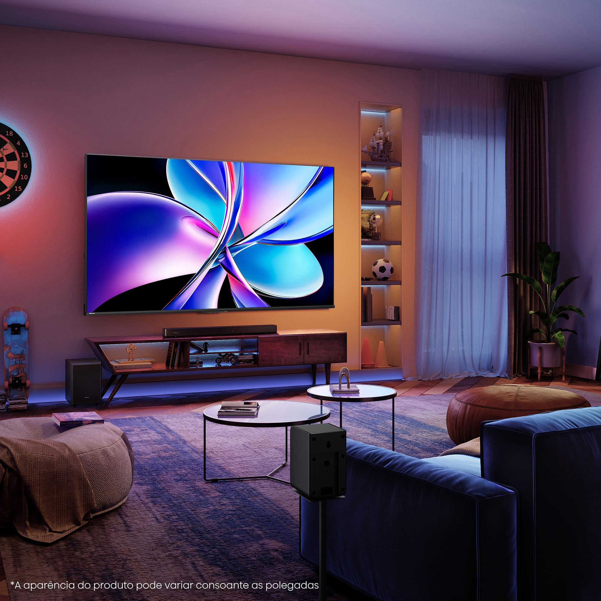 Hisense - Série E7Q PRO QLED TV 55E7Q PRO Gaming TV 55 Polegadas com modo jogo 144Hz