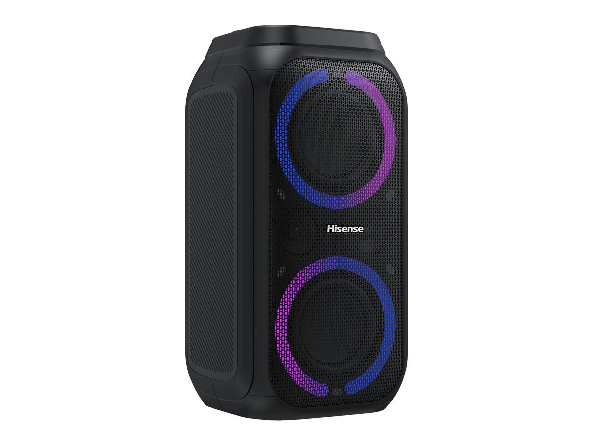 Hisense - Party Rocket HP160, 160W, 12 horas de bateria, IPX4 no painel superior, 5 Efeitos de luz, 