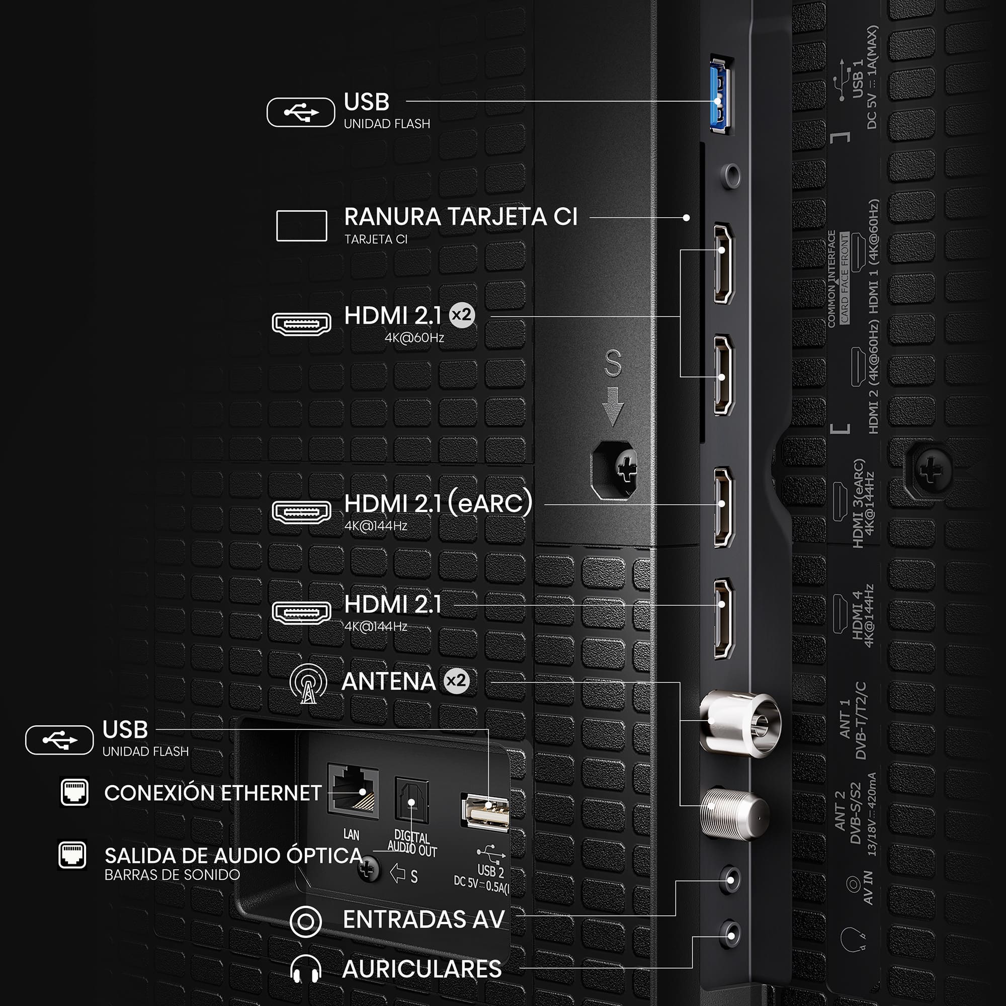 Hisense - Série E7Q PRO QLED TV 100E7Q PRO Gaming TV 100 Polegadas com modo jogo 144Hz