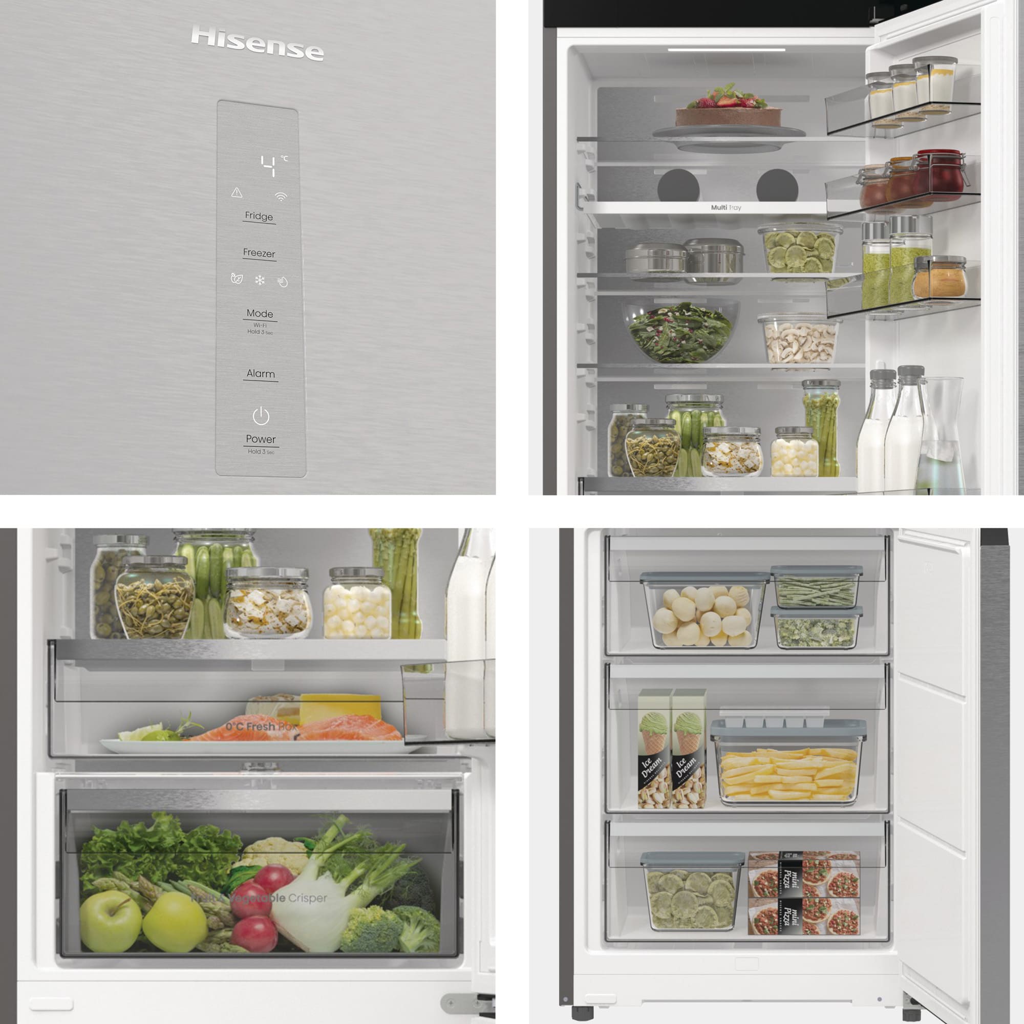Hisense - RB5P410SACC – Combinado 2 Portas, Classe C, 413L