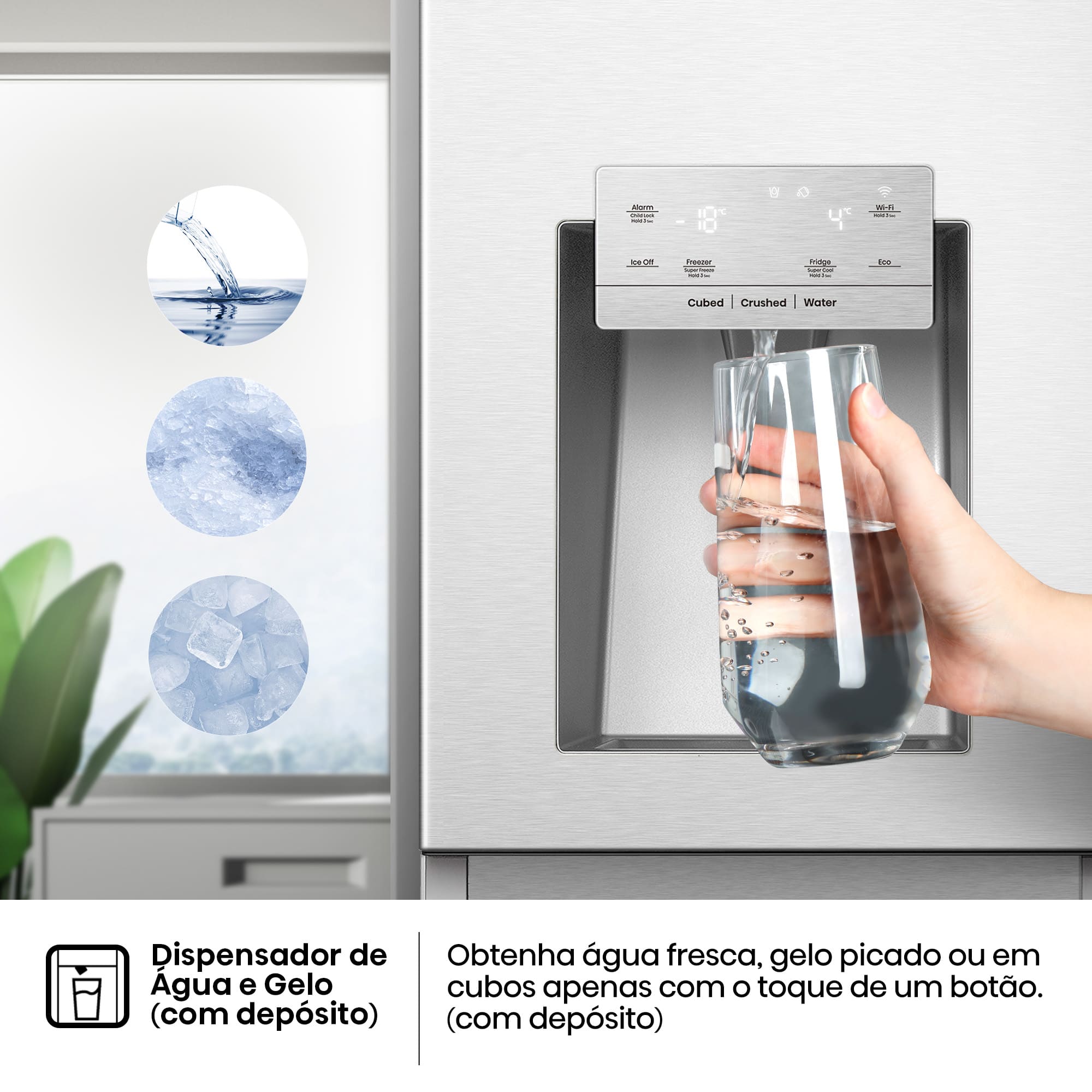 Hisense - RS818N4TIC – Frigorífico Americano Side By Side, Classe C, 632L