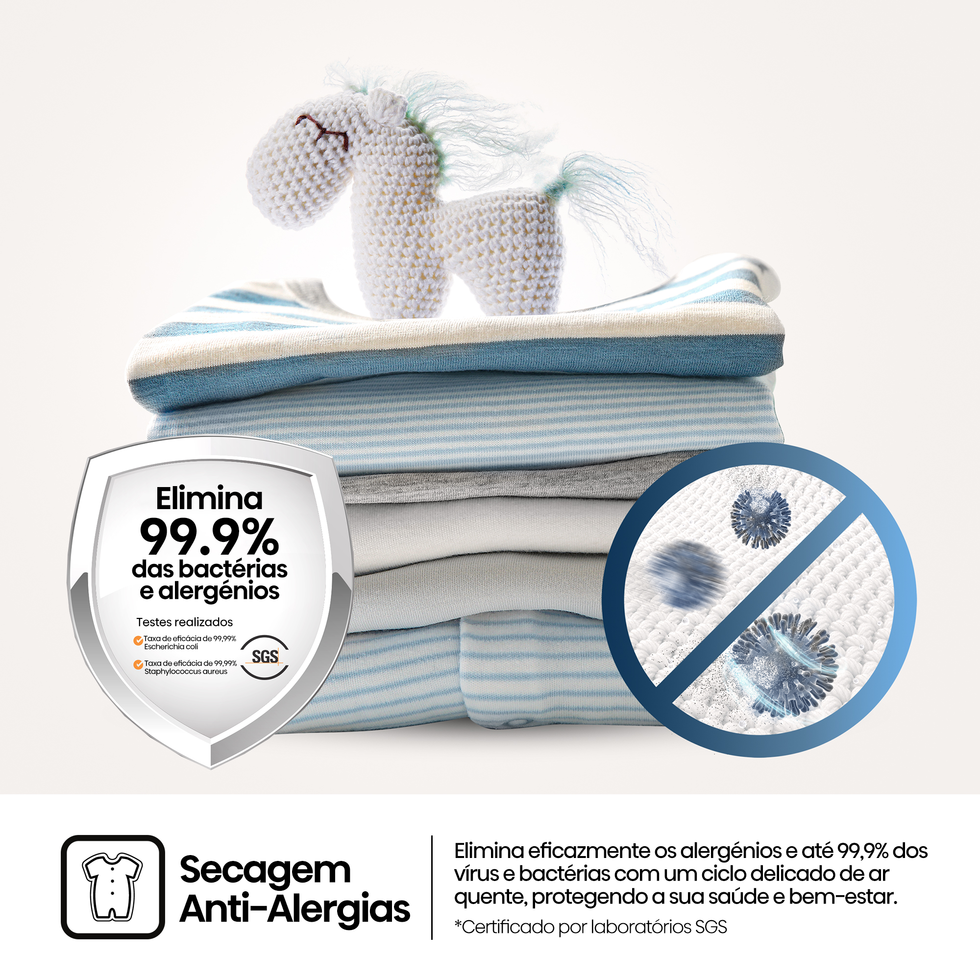 Hisense - DH3S902BWCC – Máquina de Secar Roupa Série 3S, 9Kg, Classe C