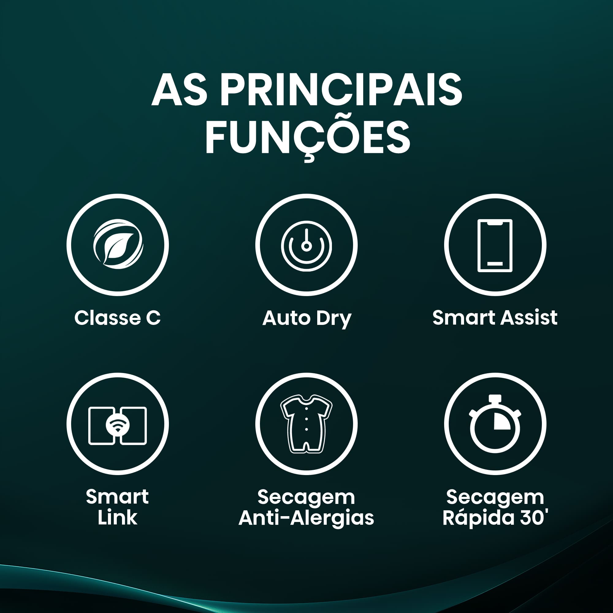 Hisense - DH3S902BWCC – Máquina de Secar Roupa Série 3S, 9Kg, Classe C