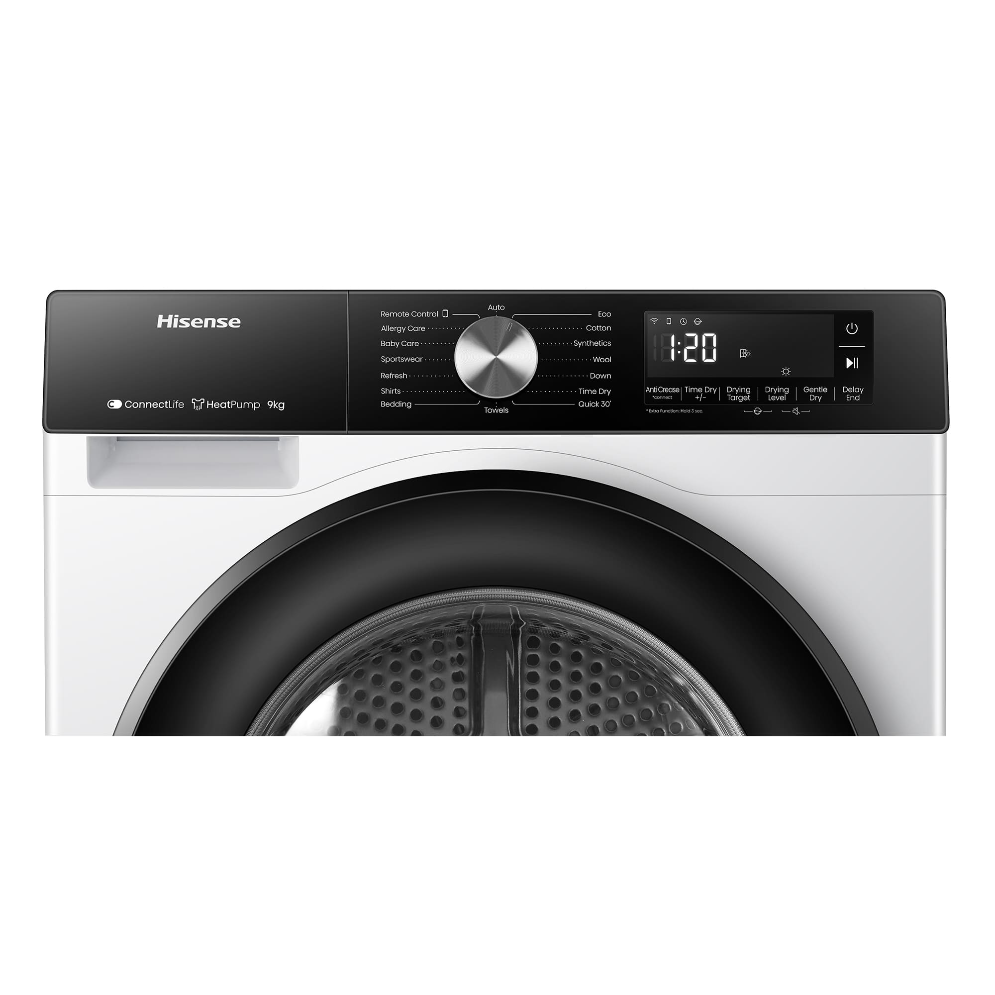 Hisense - DH3S902BWCC – Máquina de Secar Roupa Série 3S, 9Kg, Classe C