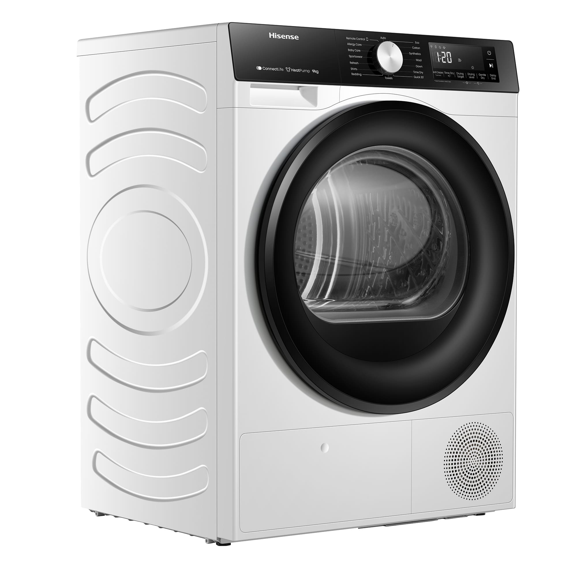 Hisense - DH3S902BWCC – Máquina de Secar Roupa Série 3S, 9Kg, Classe C