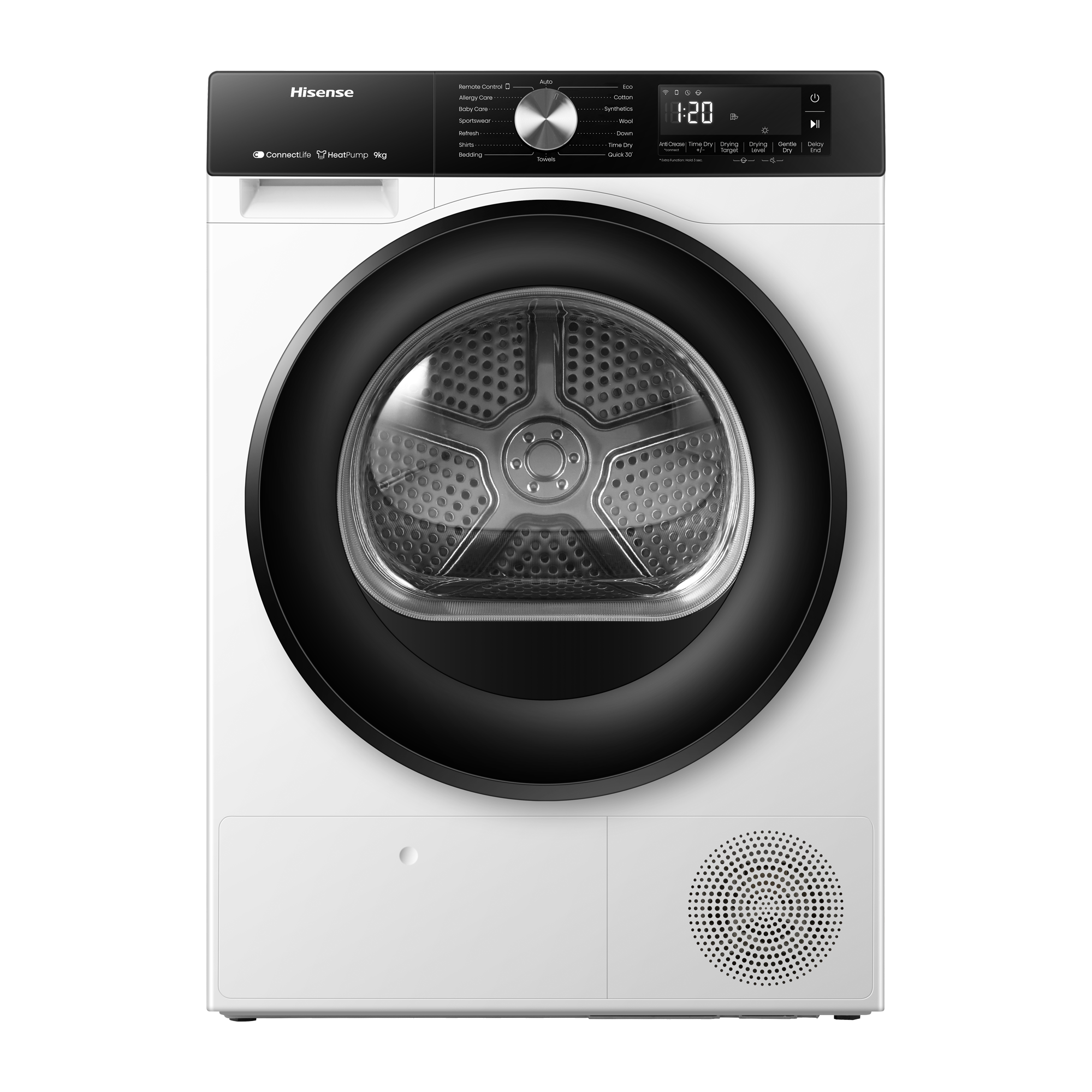 Hisense - DH3S902BWCC – Máquina de Secar Roupa Série 3S, 9Kg, Classe C, , 