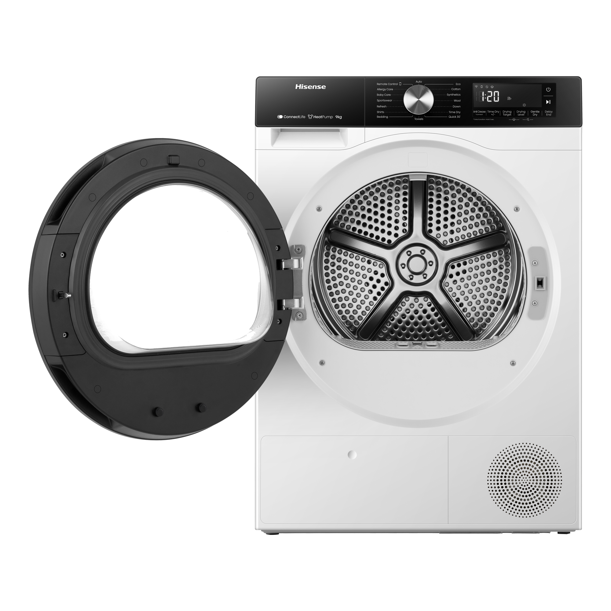 Hisense - DH3S902BWCC – Máquina de Secar Roupa Série 3S, 9Kg, Classe C