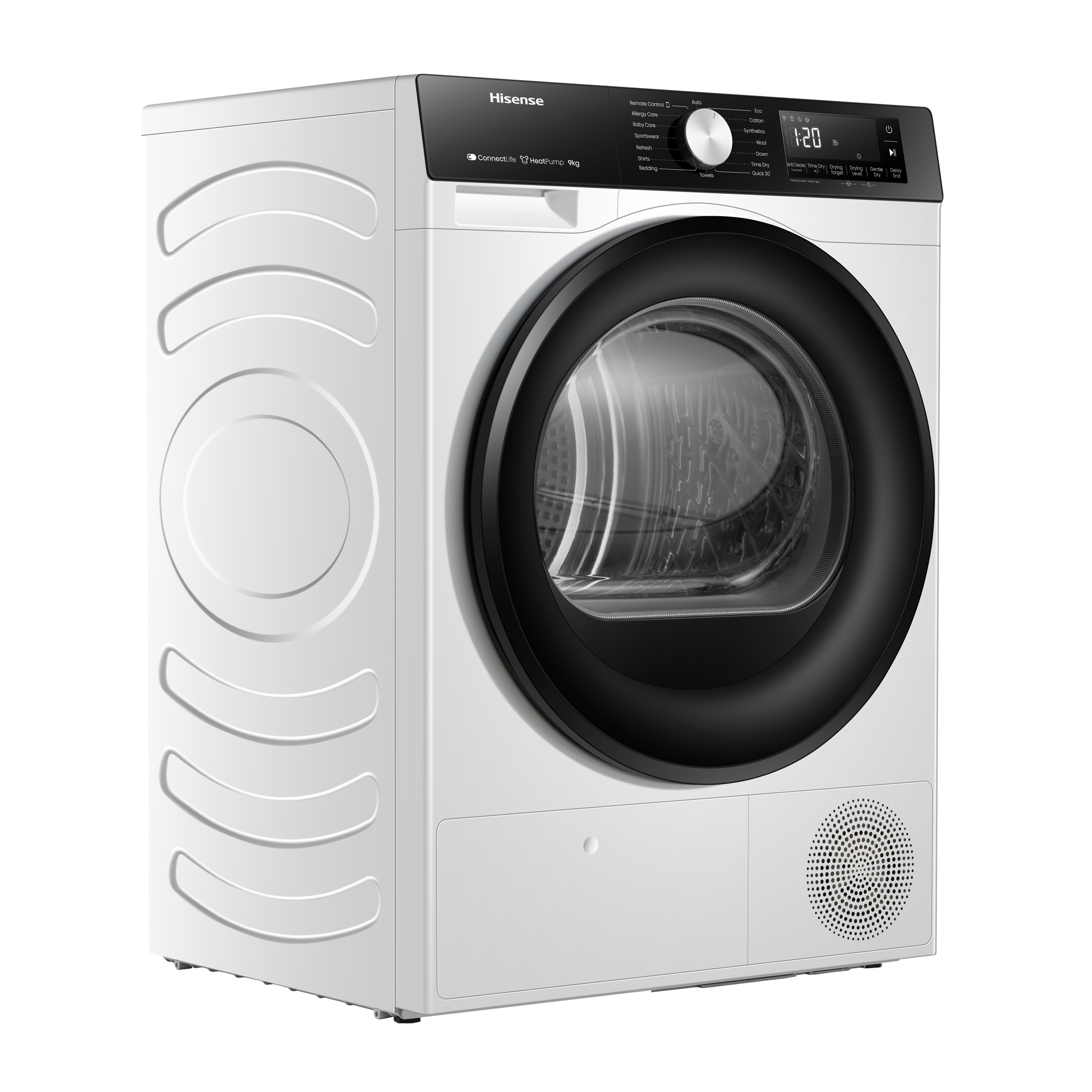 Hisense - DH3S902BWCC – Máquina de Secar Roupa Série 3S, 9Kg, Classe C