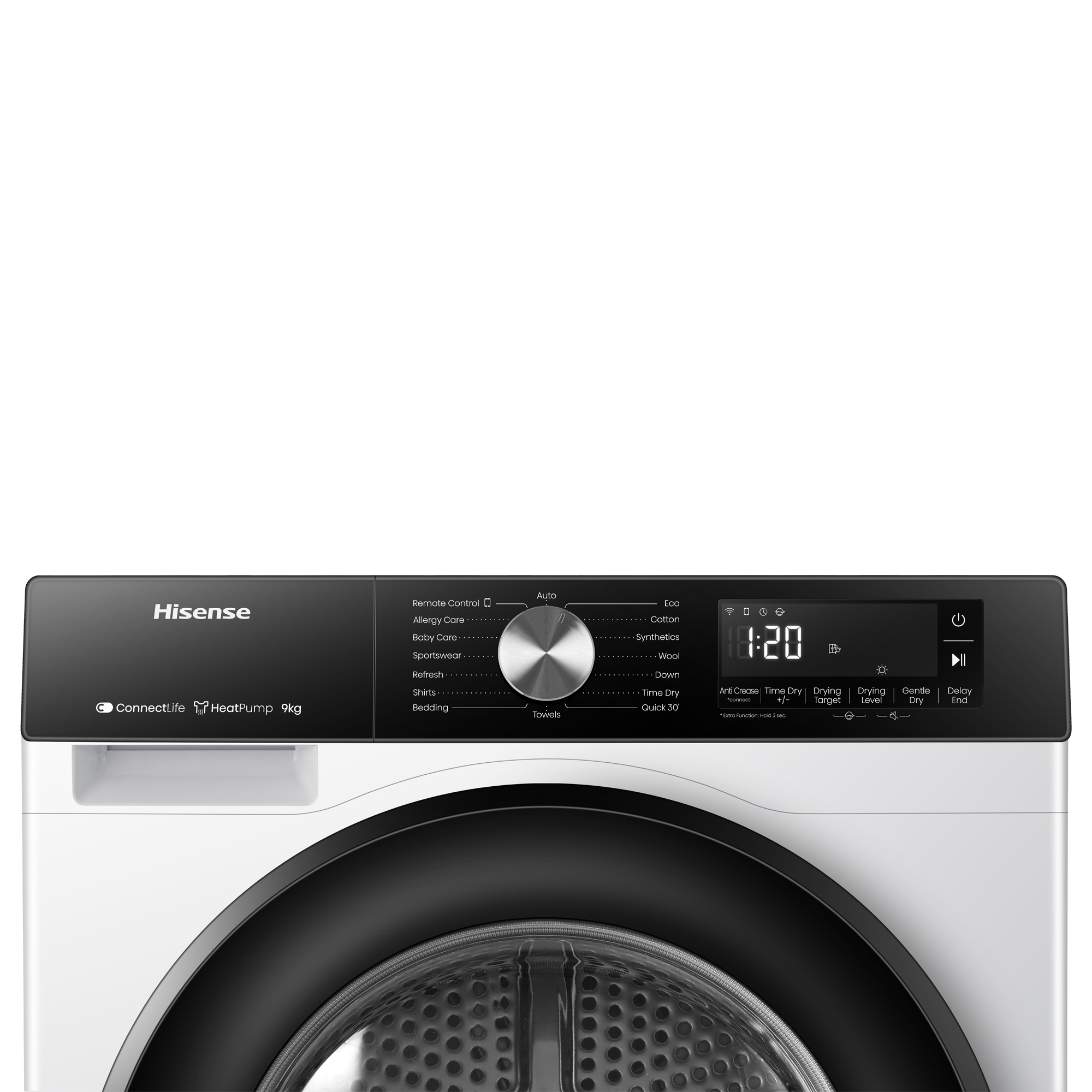 Hisense - DH3S902BWCC – Máquina de Secar Roupa Série 3S, 9Kg, Classe C