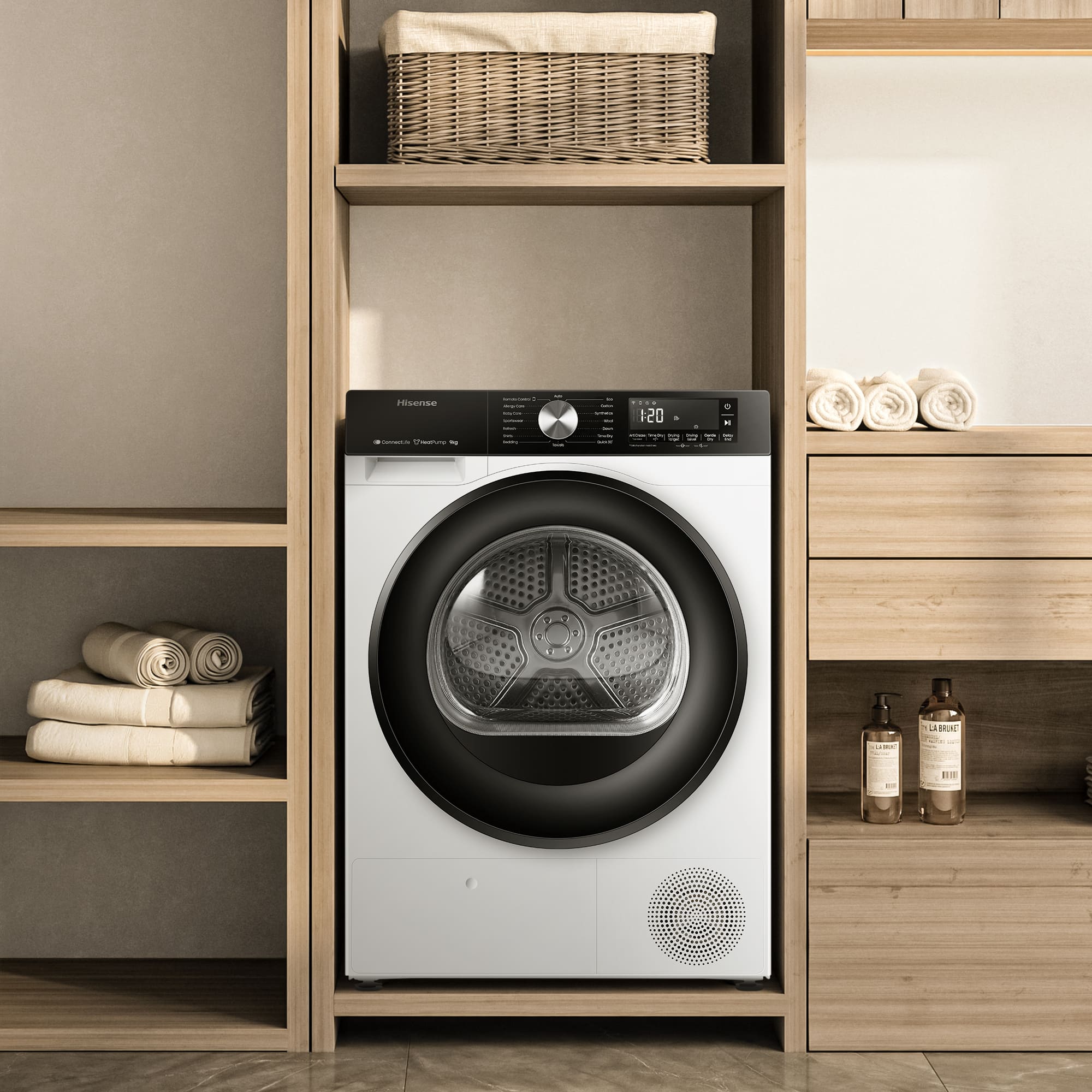 Hisense - DH3S902BWCC – Máquina de Secar Roupa Série 3S, 9Kg, Classe C