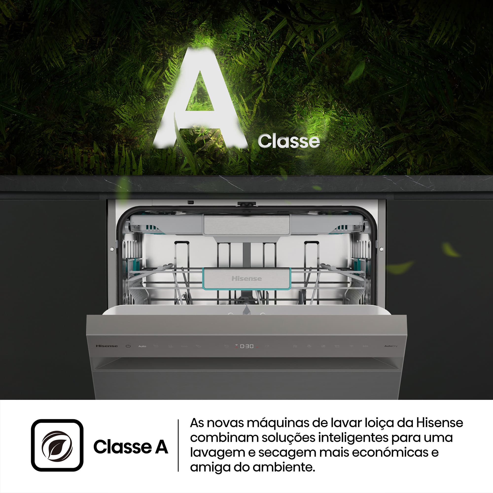 Hisense - HS673A90X  – Máquina de Lavar Loiça 16 conjuntos, Classe A