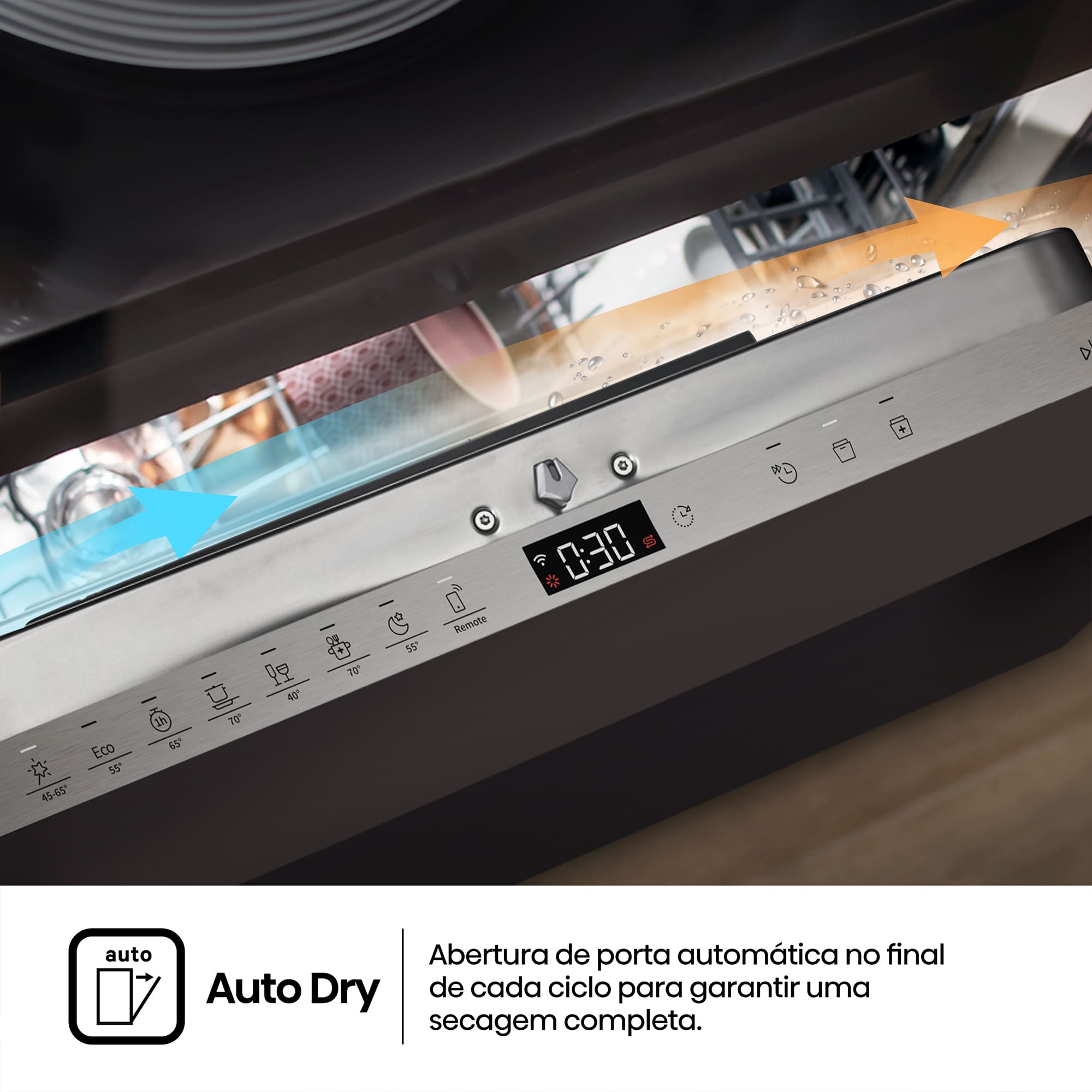 Hisense - HV673A65 – Máquina de Lavar Loiça Encastre 16 conjuntos, Classe A