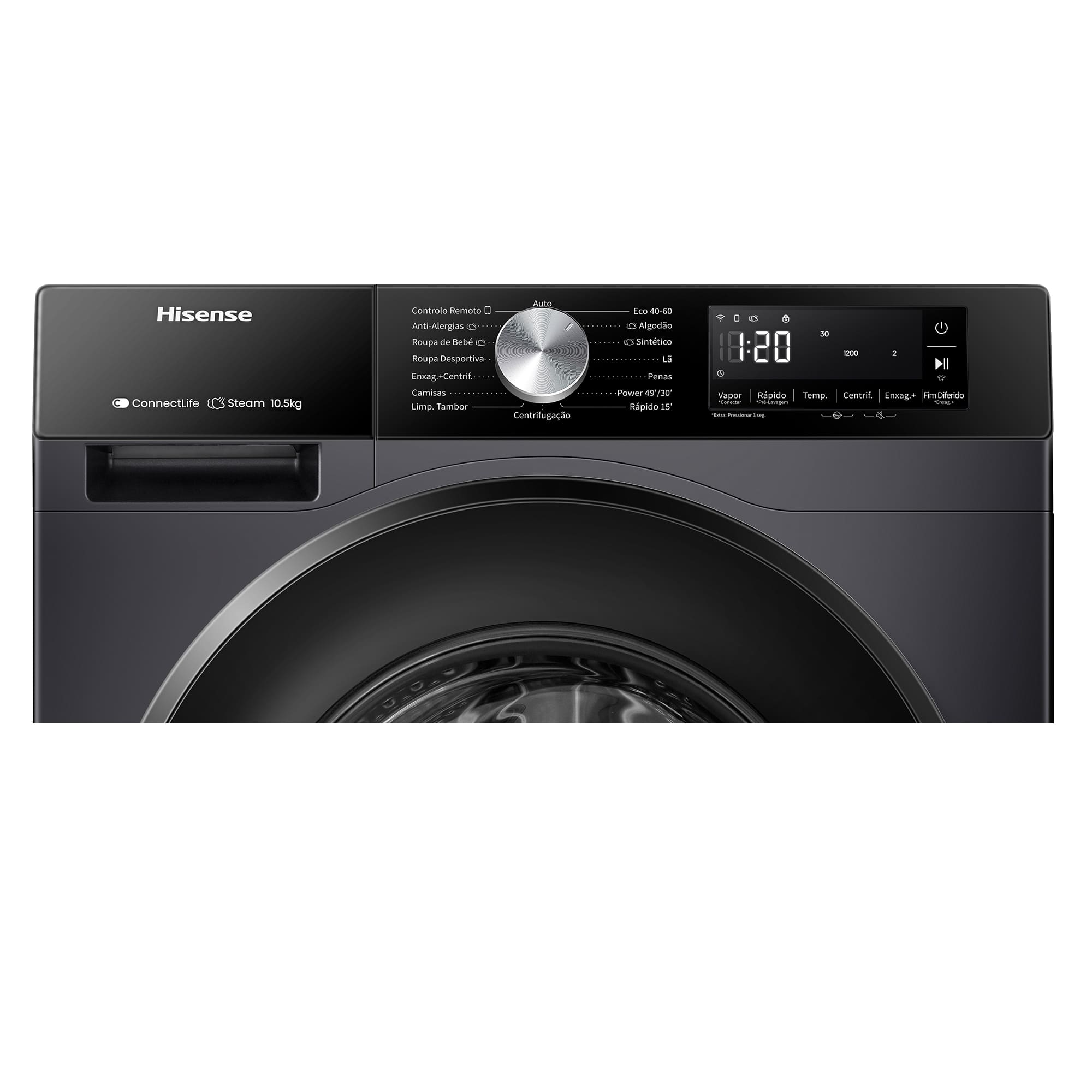 Hisense - WF3S1043BB3 – Máquina de Lavar Roupa Serie 3S, 10,5Kg, Classe A