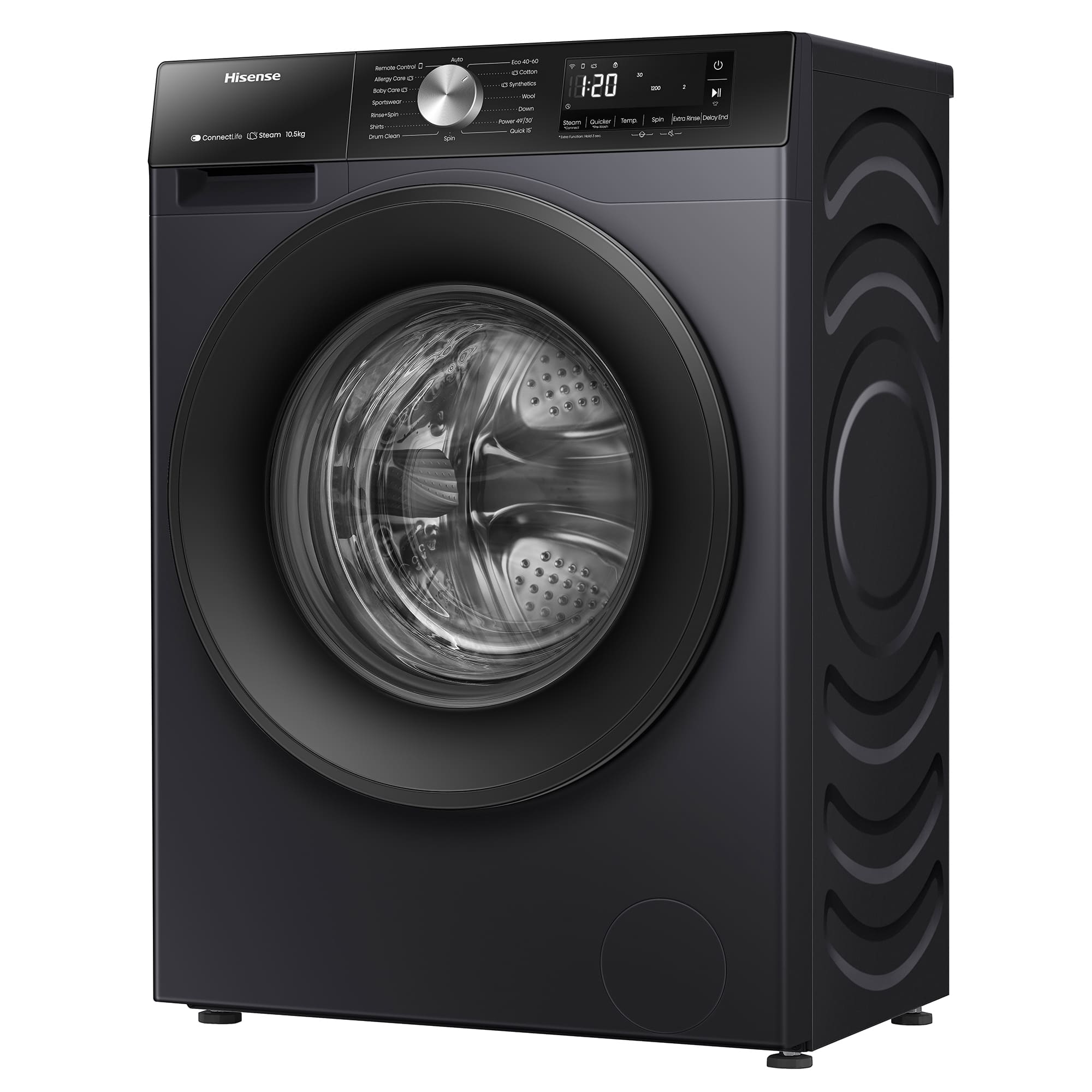 Hisense - WF3S1043BB3 – Máquina de Lavar Roupa Serie 3S, 10,5Kg, Classe A