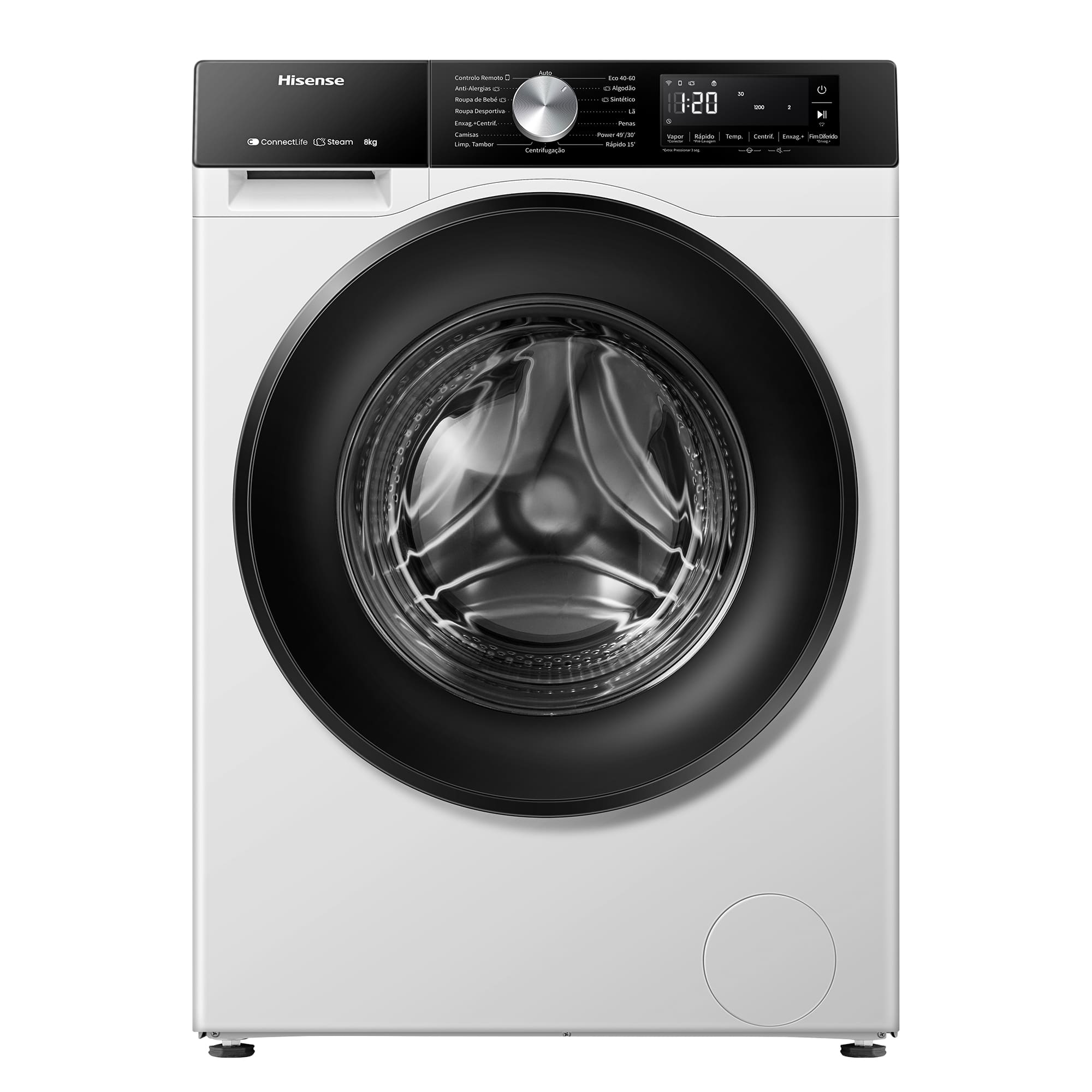 Hisense - WF3S8043BW3 – Máquina de Lavar Roupa Serie 3S, 8Kg, Classe A