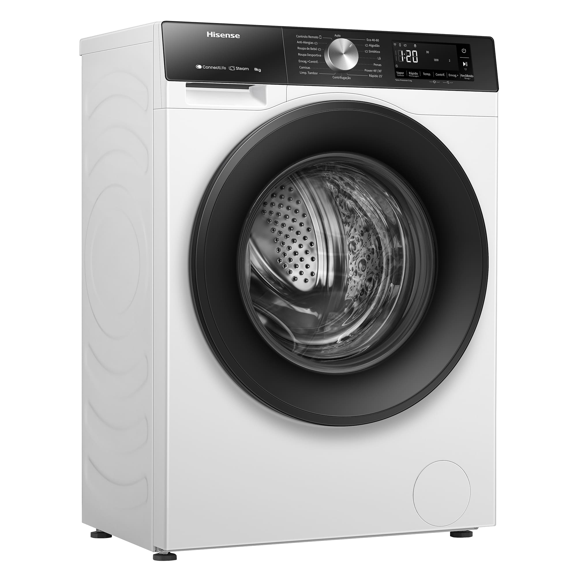 Hisense - WF3S8043BW3 – Máquina de Lavar Roupa Serie 3S, 8Kg, Classe A