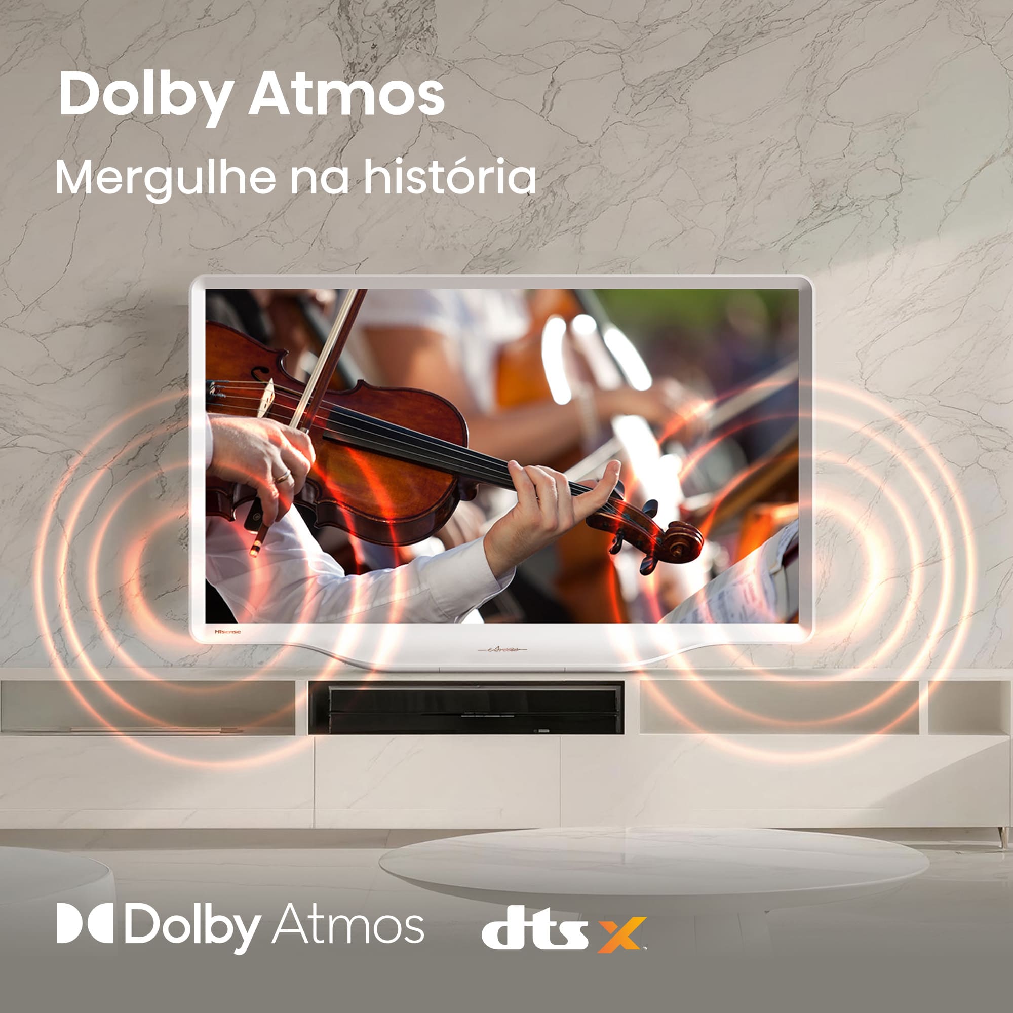 Hisense - DécoTV 32S5Q, Design Inspirado na Arte, TV Lifestyle QLED, Dolby Atmos