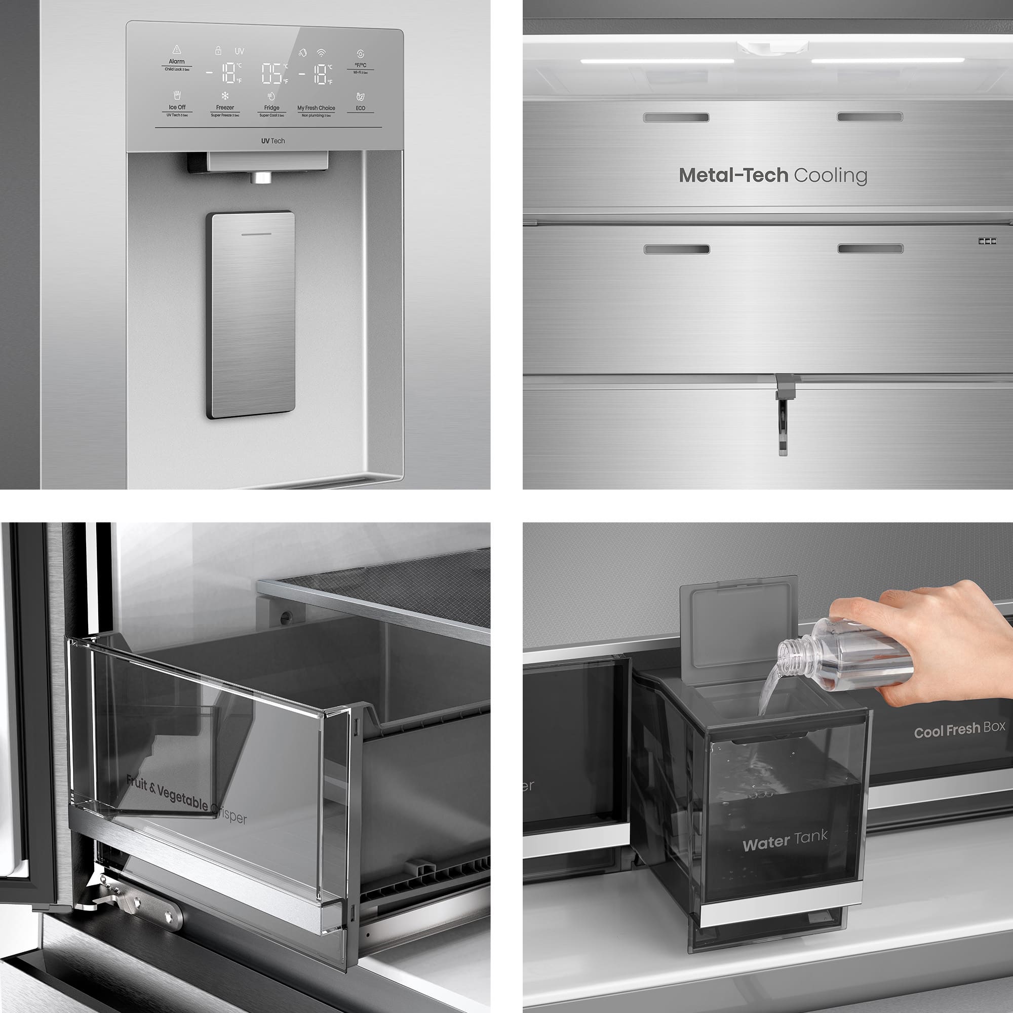 Hisense - RQ5P640SYSD – frigorífico Americano Cross Door, Classe D, 640L