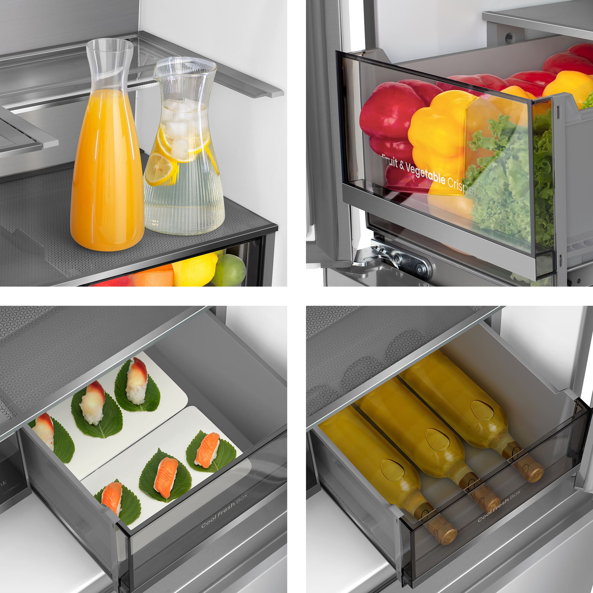 Hisense - RQ5P640SYSD – frigorífico Americano Cross Door, Classe D, 640L