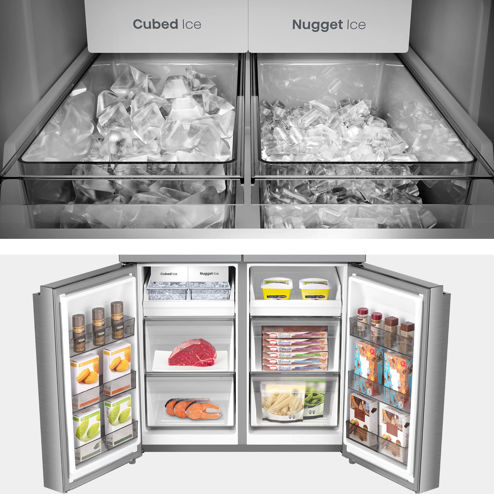 Hisense - RQ5P640SYSD – frigorífico Americano Cross Door, Classe D, 640L