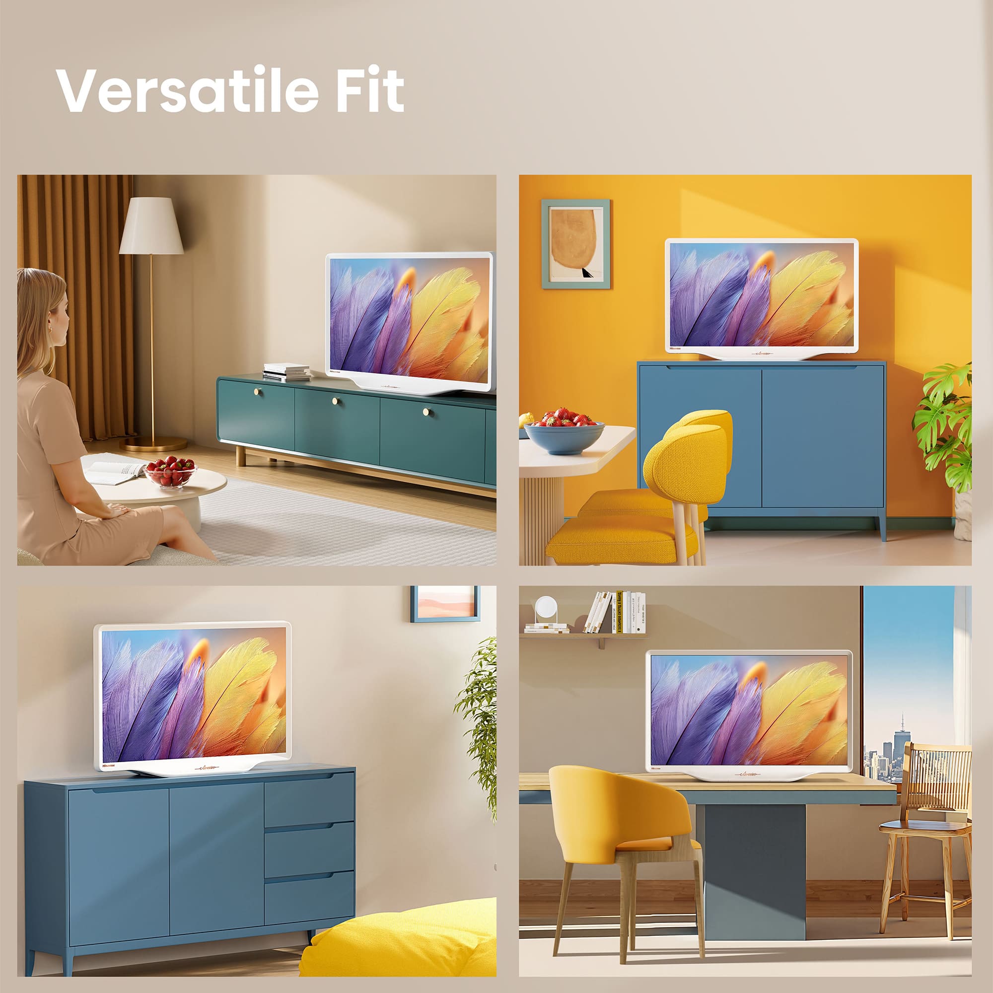 Hisense - DécoTV 32S5Q, Design Inspirado na Arte, TV Lifestyle QLED, Dolby Atmos