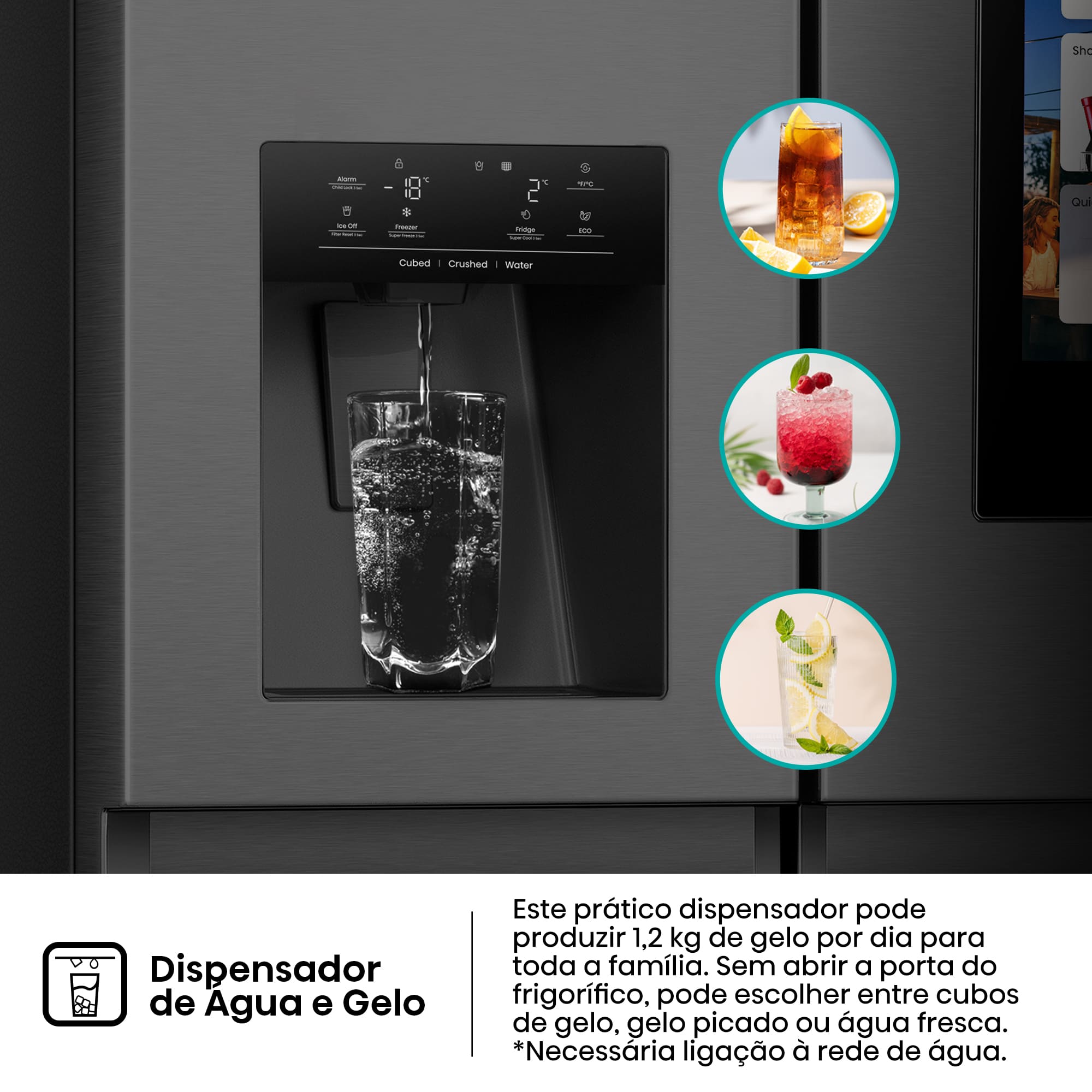 Hisense - RS9P628GPFE  – Frigorífico Americano SBS, Classe E, 614L